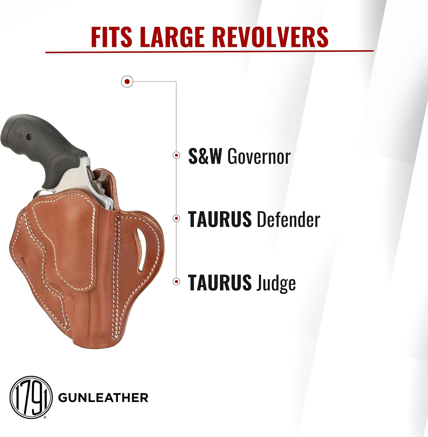 1791 Revolver Holster Fits Taurus Judge, S&W Governor, Public Defender