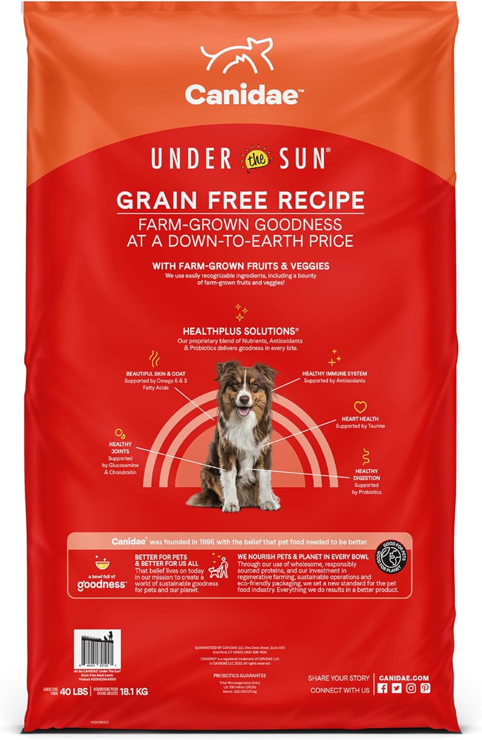Canidae Under the Sun Premium Dry Dog Food For Puppies, Adults and Senior Dogs, Whitefish Recipe, 23.5 lbs, Grain Free
