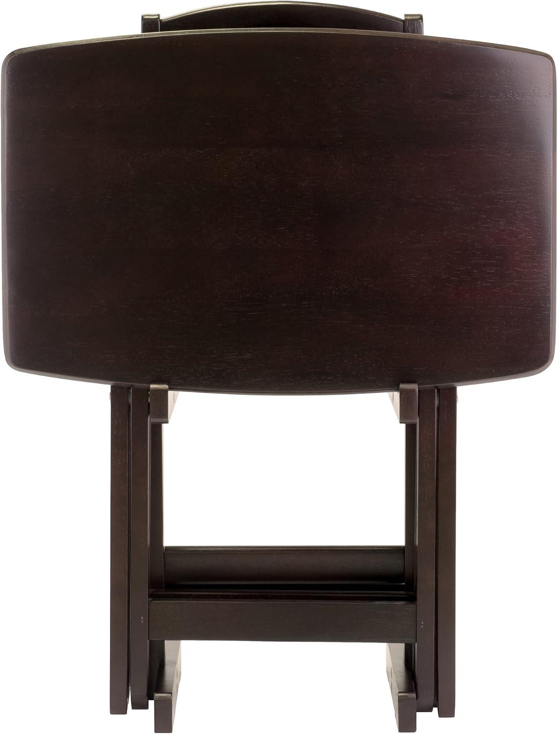Winsome Darryl Set of 4 Oversized Foldable Tables, Walnut, 26" | Easy to Store Portable Fold Up Table Set for Kitchen, Living Room TV Dining, Crafts, Puzzles, Work From Home