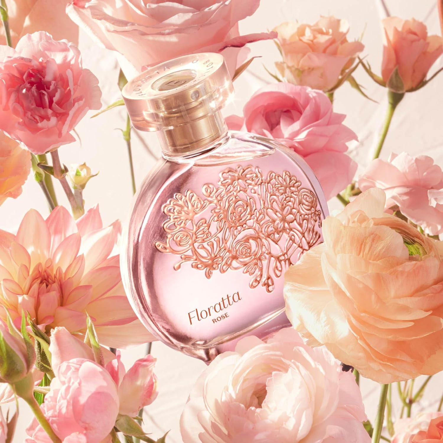 O Boticário Floratta Rose Eau de Toilette - Classic Floral Fragrance for Women - Fresh Gardenia & Romantic Rose - Long Lasting Everyday Womens Perfume - Cruelty-Free & Vegan - 2.5 oz (75 ml) | Classic fresh gardenia and romantic rose scent profile. Light…