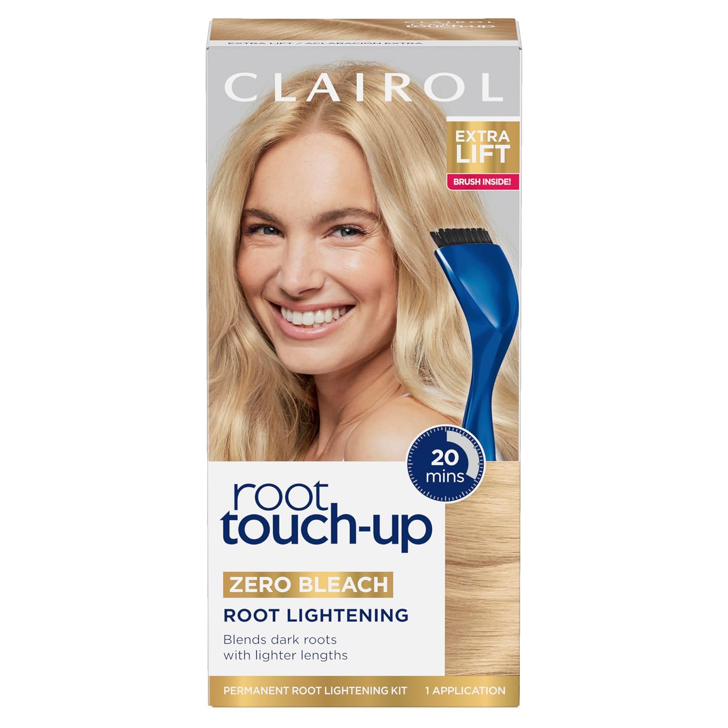 Clairol Root Touch Up Permanent Hair Dye, 6 Light Brown, Pack of 2