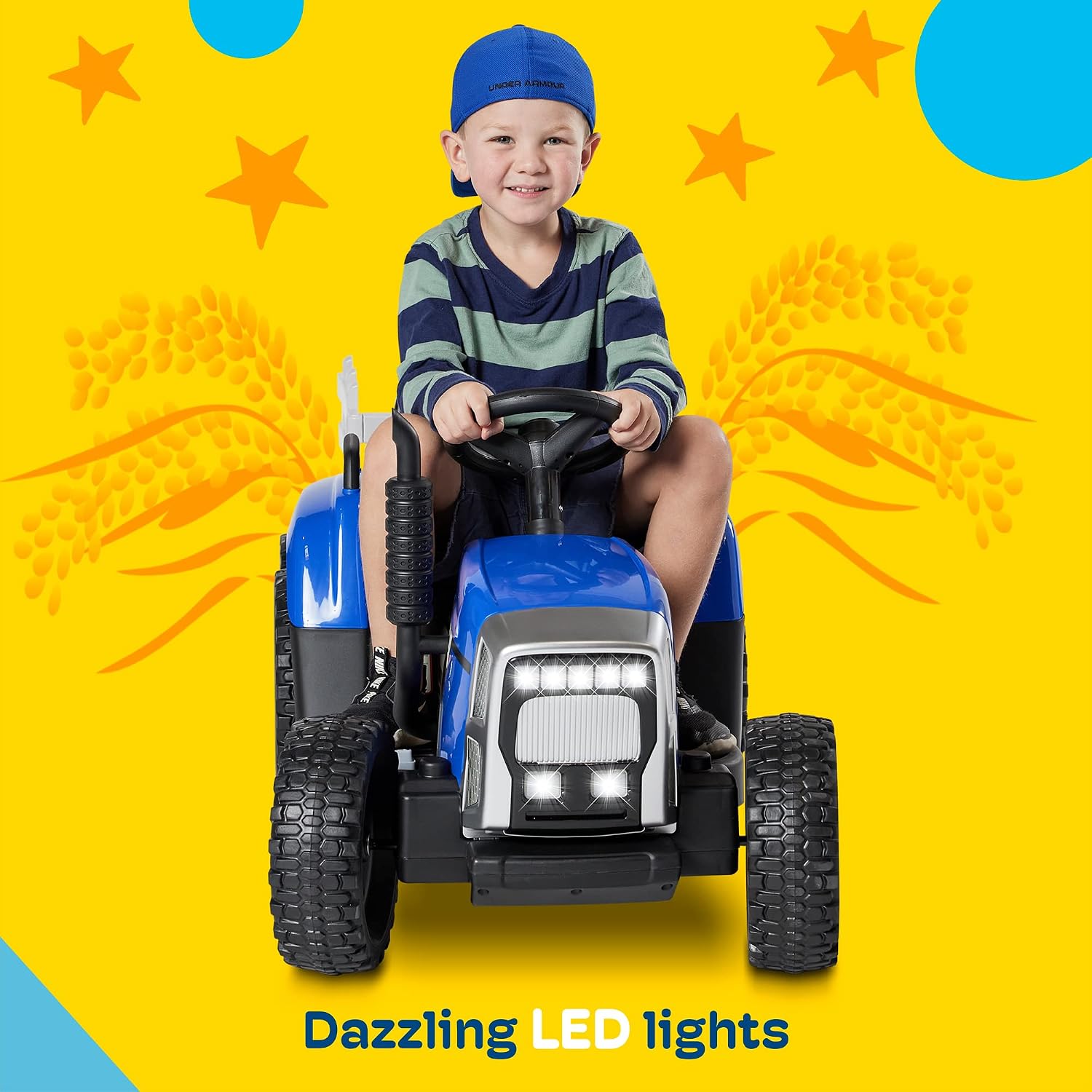 Kidzone 12V 7Ah Premium Electric Tractor Ride On Toy, Green