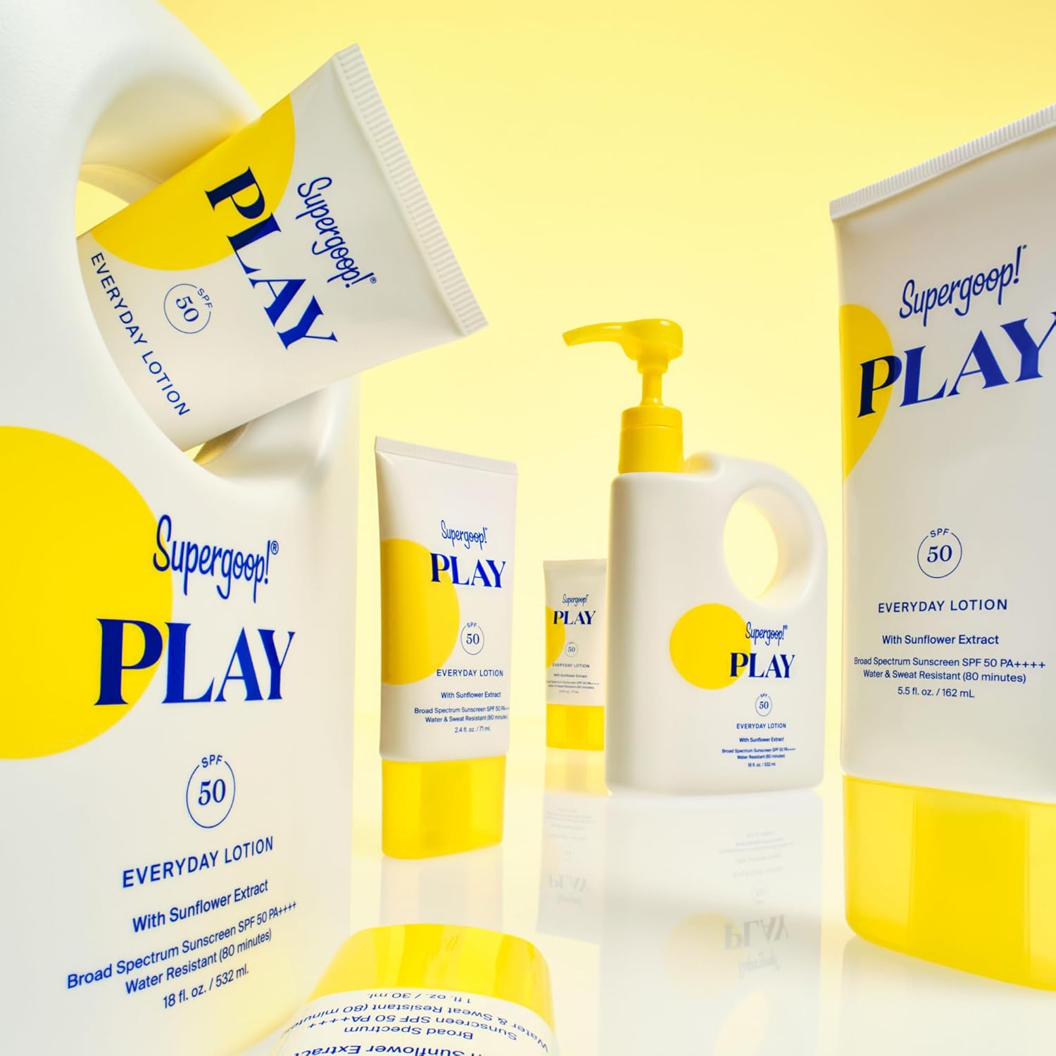Supergoop! PLAY Everyday Lotion - Broad Spectrum Body & Face Sunscreen - Great for Active Days - Fast Absorbing, Water & Sweat Resistant