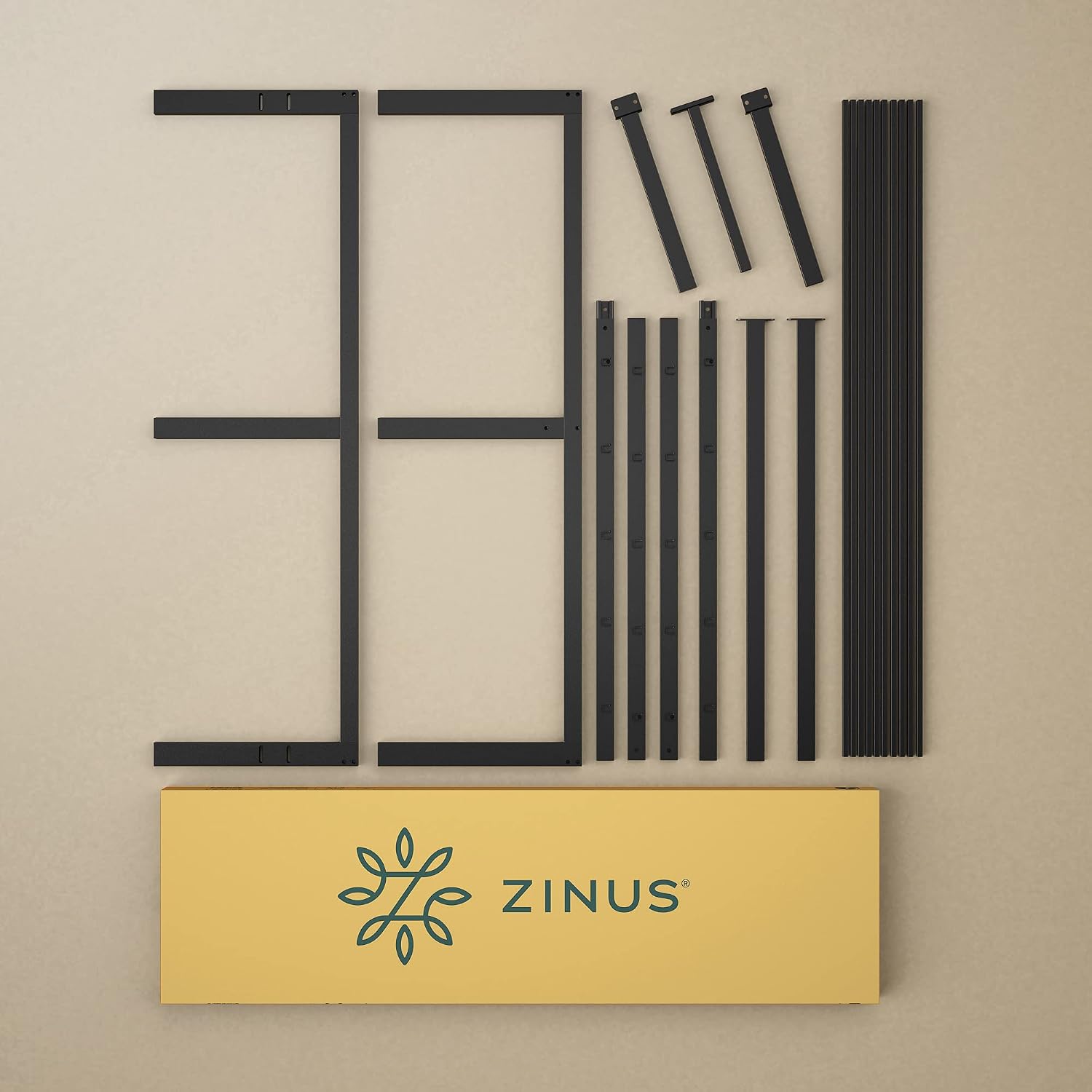 ZINUS Van 16 Inch Metal Platform Bed Frame / Steel Slat Support / No Box Spring Needed / Easy Assembly, Full