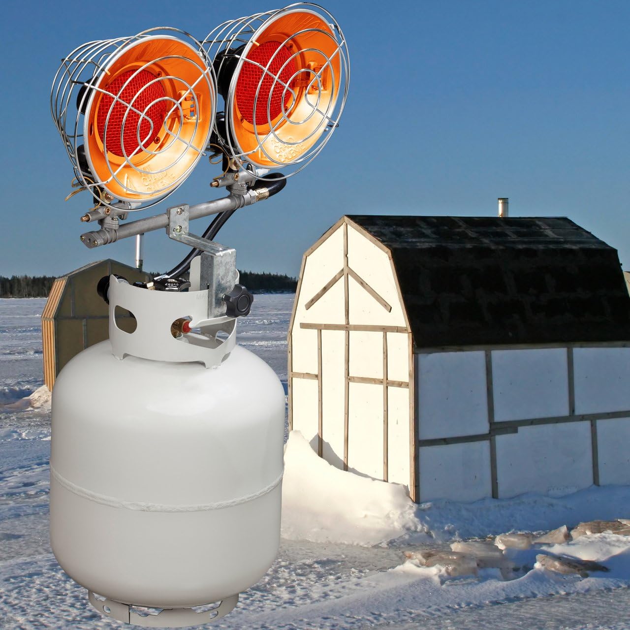 Avenger Infra-Red Tank Top Propane Heater - Dual Burner, 30,000 BTU - Model# FBDTP30