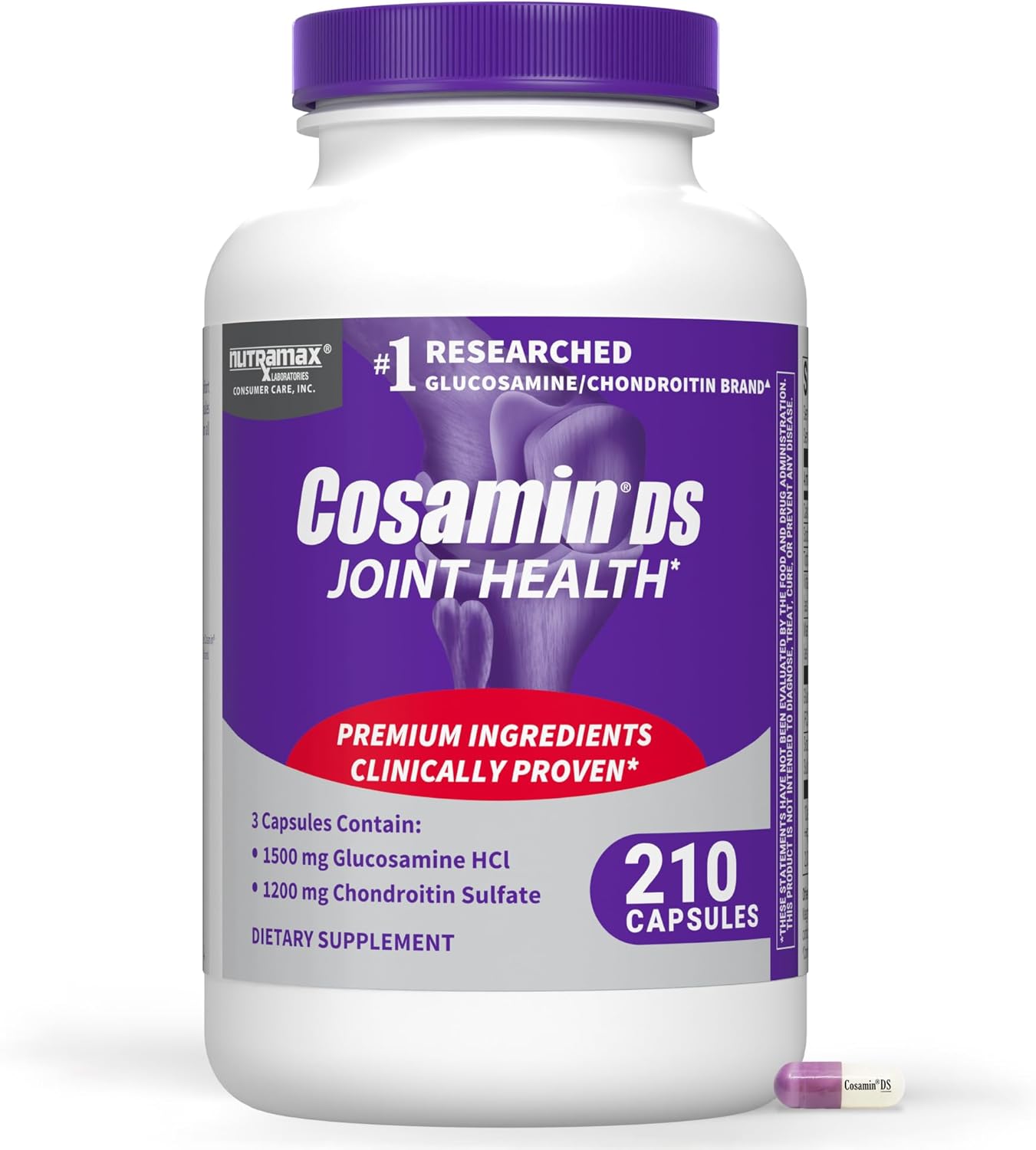 Nutramax Cosamin DS Joint Supplement, Glucosamine Chondroitin, 180 Capsules