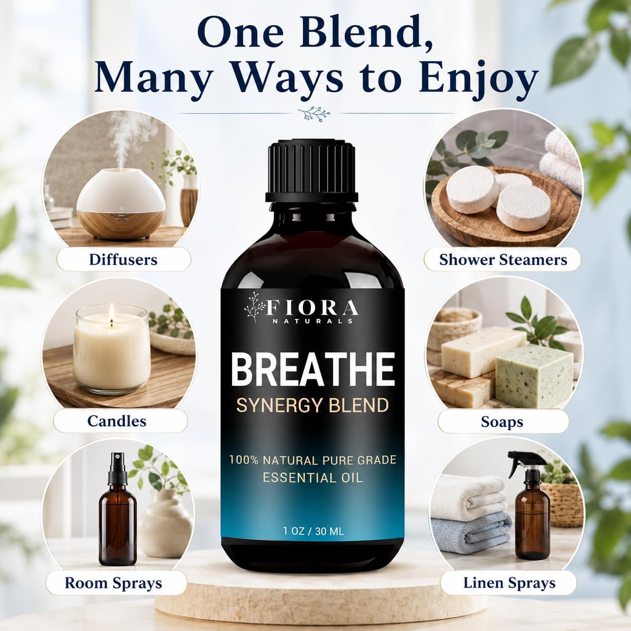 Breathe Oil Blend, Breathe Essential Oil Natural Pure Grade Synergy Blend