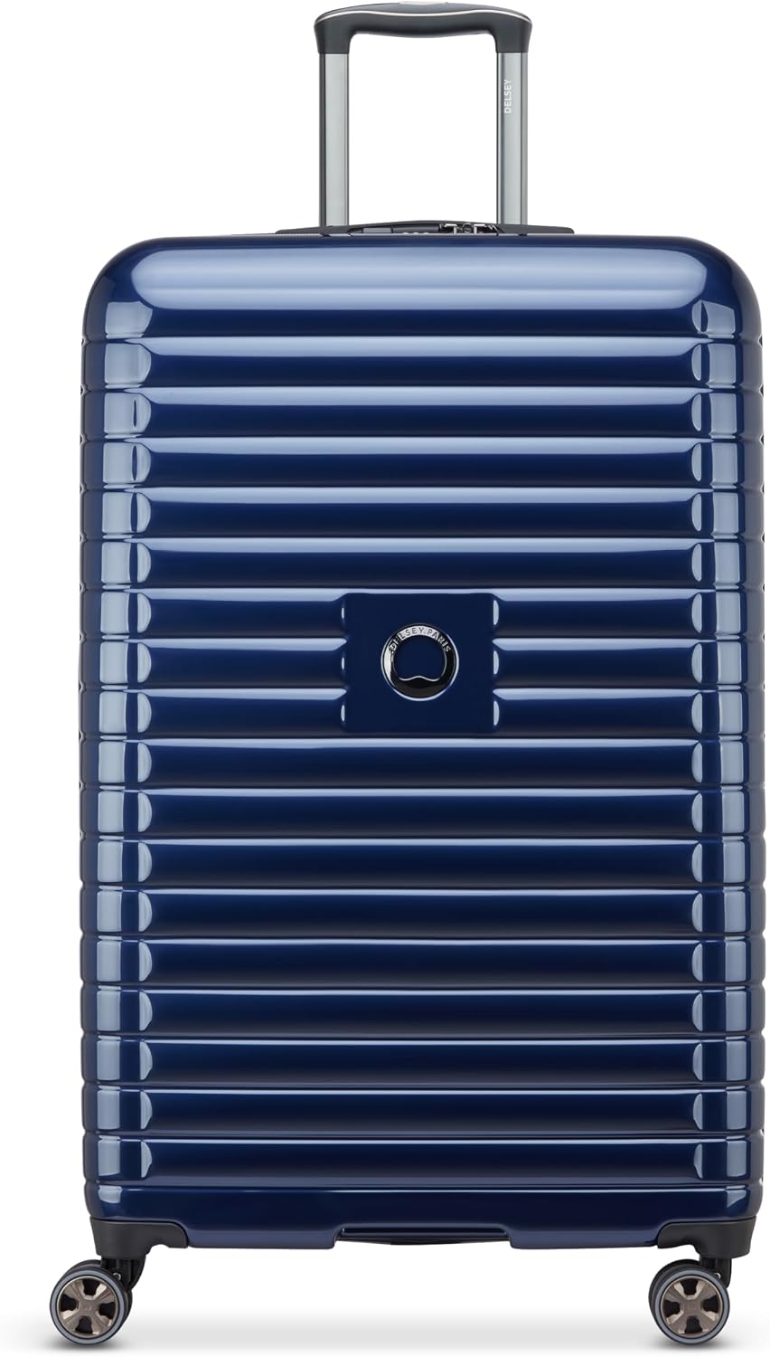 DELSEY PARIS Cruise 3.0, 20 Inch Carry-On Hardside Luggage, Deep Sea Navy | Expandable Suitcase, Lightweight 100% Polycarbonate Shell, Dual-Density Spinner Wheels, USB Port, TSA Lock