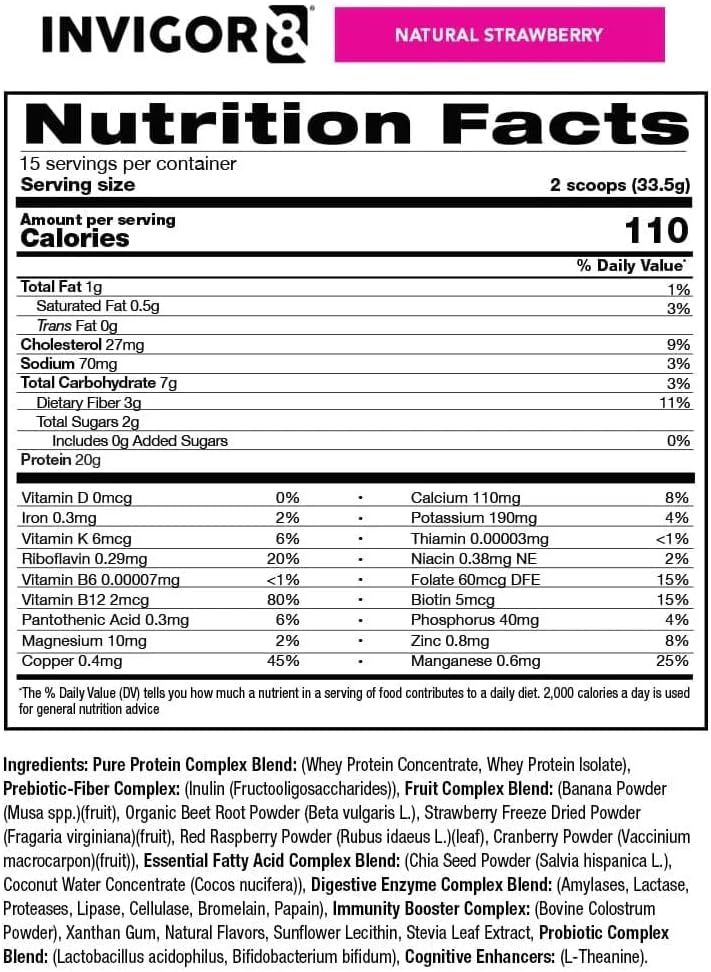 Superfood Grass Fed Whey Protein Isolate Shake Chocolate Brownie Gluten-Free and Non GMO Meal Replacement with Probiotics and Omega 3 (645g)