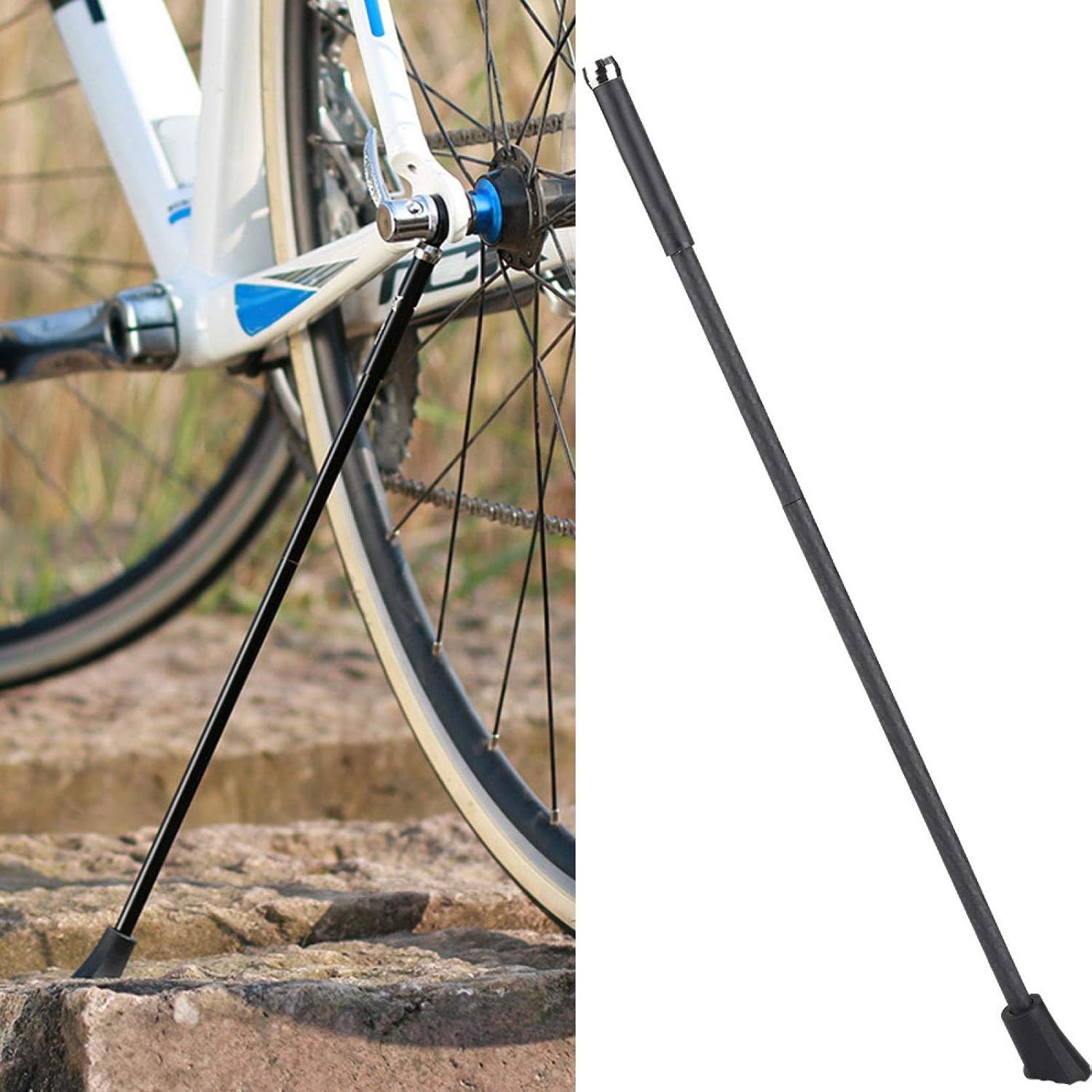 Alomejor bike kickstand, lightweight foldable bicycle stand for commuters road mountain bikers outdoor adventures travel commuting cycling trips