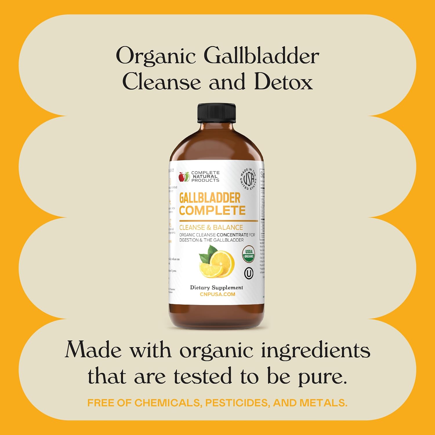 CNP | Gallbladder Stone Breaker Liquid 8oz - ACV Chanca Piedra Cleanse Aid | Organic gallbladder support liquid with apple cider vinegar, turmeric, lemon, hibiscus & chanca piedra for sludge cleanse aid