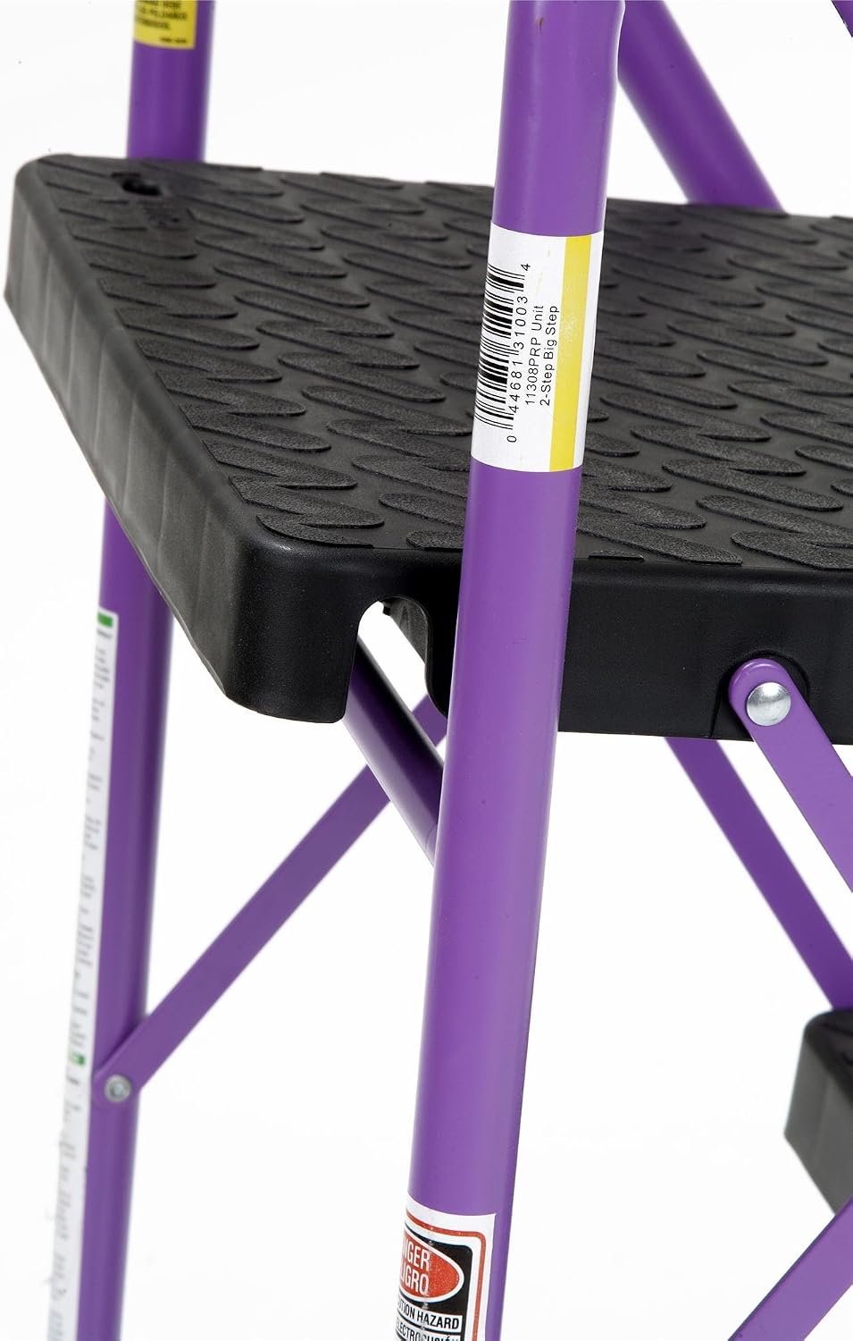 Cosco 11408PBL1E Three Step Big Step Folding Step Stool with Rubber Hand Grip, Grey