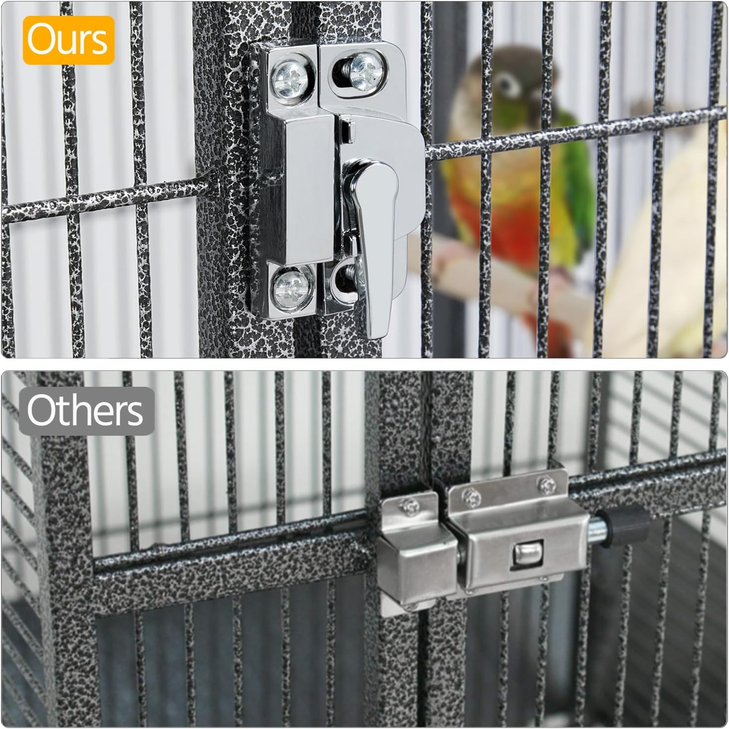 Yaheetech 69" Large Bird Cage, Rolling Parrot Cage for Parakeets Cockatiels | Play Top with Ladder & Feeders, Slide-Out Tray, Rolling Stand