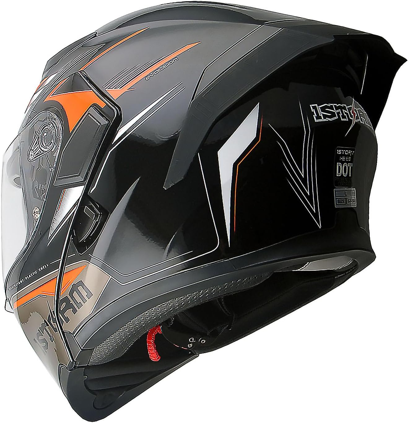 1Storm Motorcycle Modular Full Face Helmet Bike Flip up Dual Visor Sun Shield: HB89 Matt Black