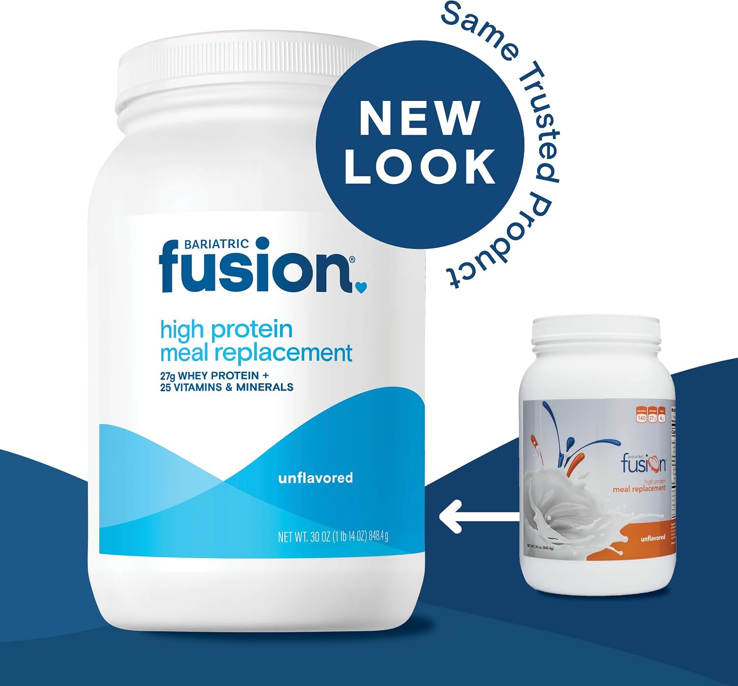 Bariatric Fusion Cappucino Meal Replacement 27g Protein Powder, 21 Serving Tub for Bariatric Surgery Patients Including Gastric Bypass and Sleeve Gastrectomy - No Gluten, Aspartame or Sugar