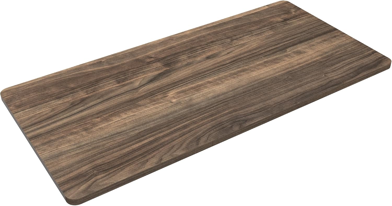 FLEXISPOT Acacia Solid Wood 55"x28" Butcher Block Desktop, Walnut | Acacia Solid Wood, Thick Beveled Edge, For Standing Desk, Office Table, Workbench, DIY Furniture Projects