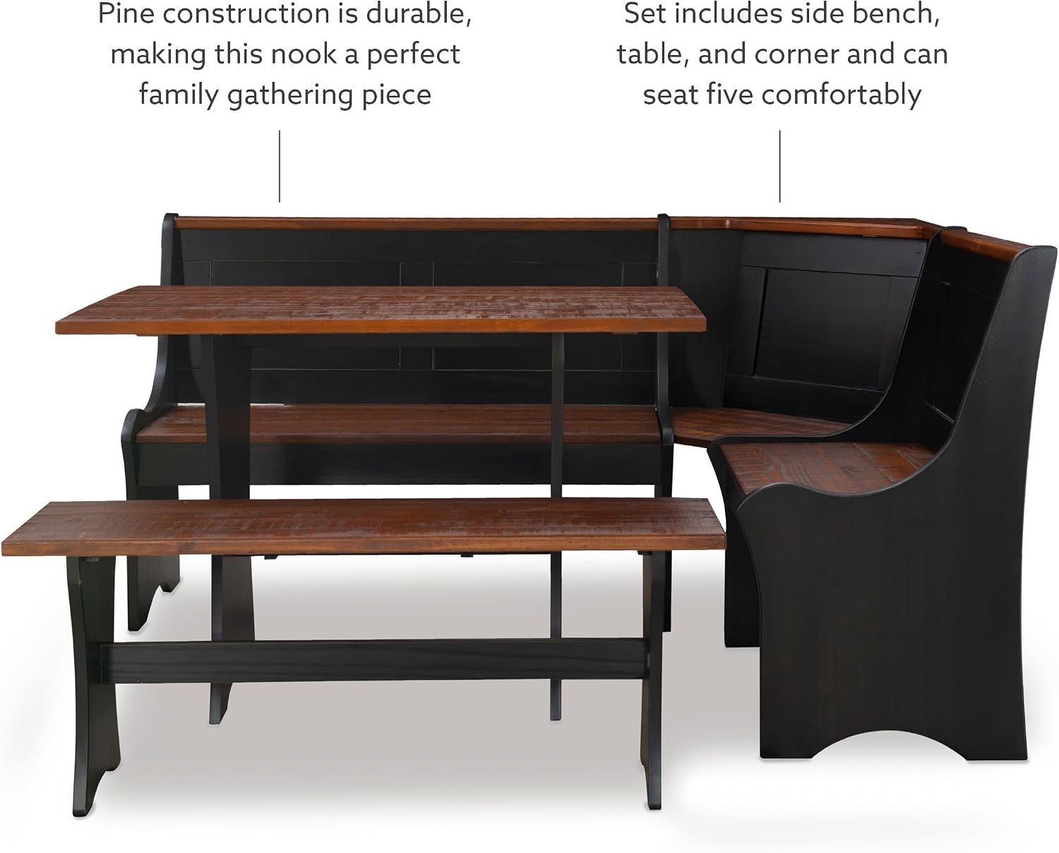 Linon Home Decor Sadie Antique, Black Nook