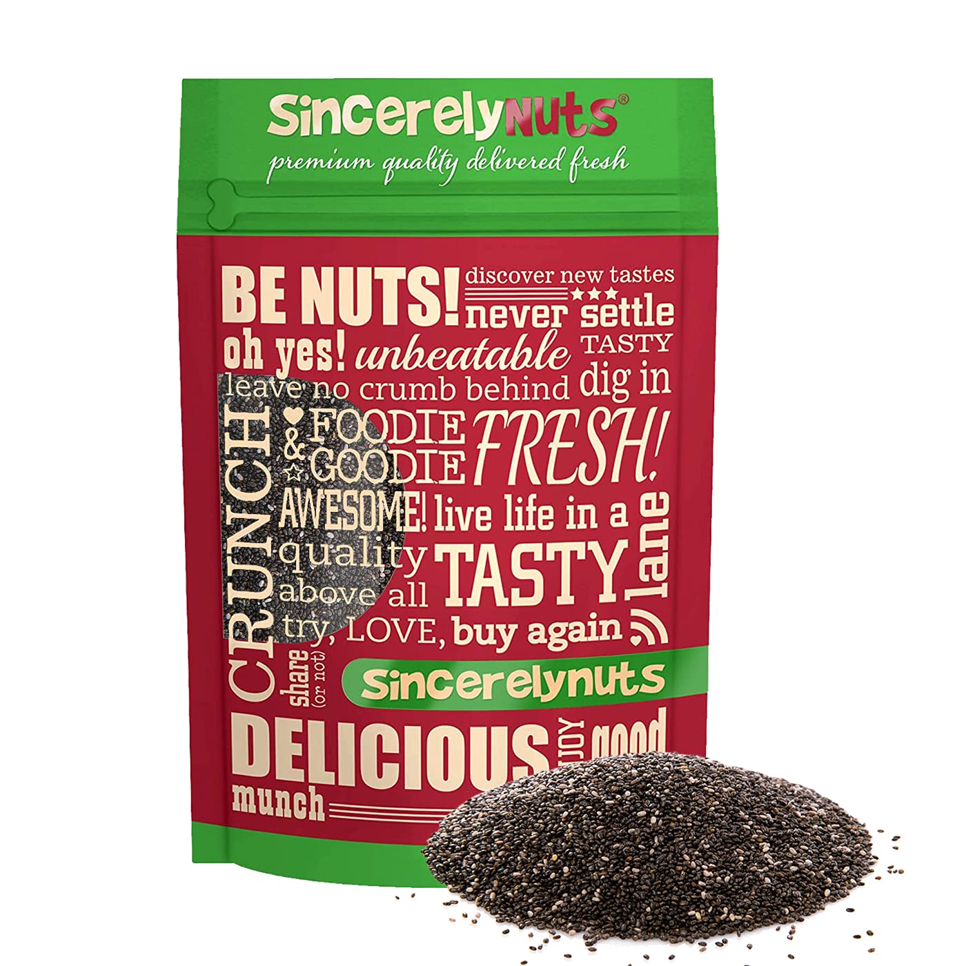 Sincerely Nuts Brown Flax Seed- (3 LB) Vegan, Kosher & Gluten-Free Food-Fiber-Rich Addition to Baked Goods, Salads & More-Plant-Powered Essential Fatty Acid-Add to Granola, Trail Mix, and Protein