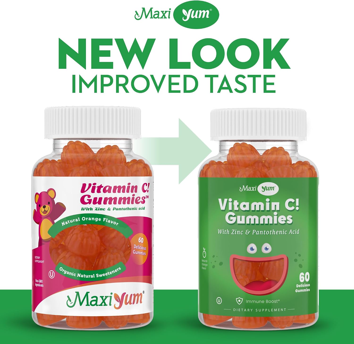 Maxi Health Vitamin C Gummies with Zinc – Vitamin C and Zinc Gummies for Kids & Adults – Immune Support + Respiratory Support – No Artificial