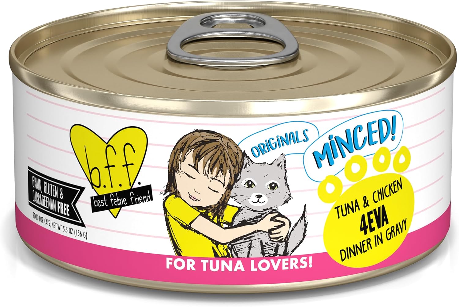 Weruva BFF Minced Natural Wet Cat Food, Batch O Besties Variety Pack, 5.5oz Can, Pack of 8