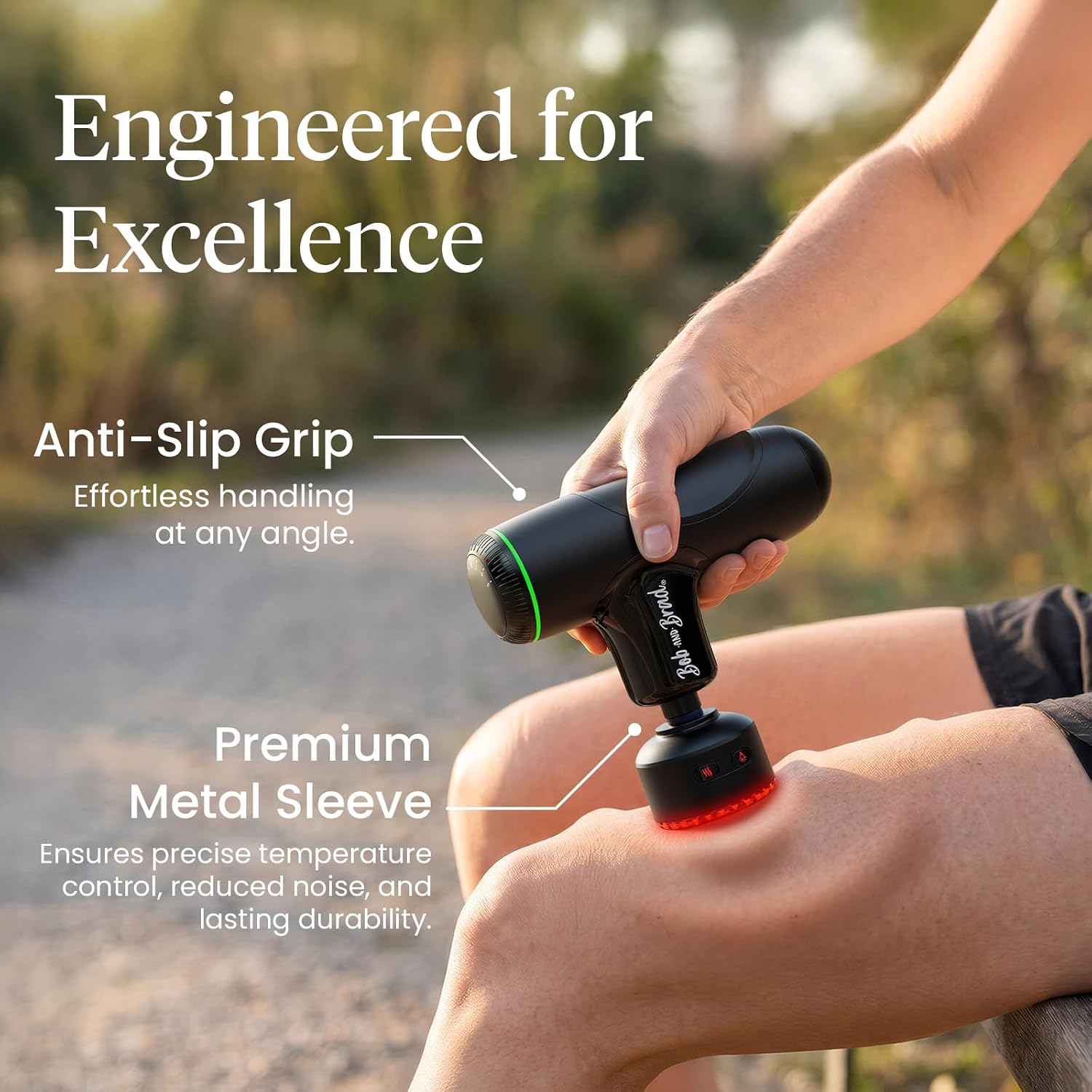 BOB AND BRAD Q2 Mini Massage Gun, Pocket-Sized Deep Tissue Massager Gun, Portable Percussion Muscle Massager Gun
