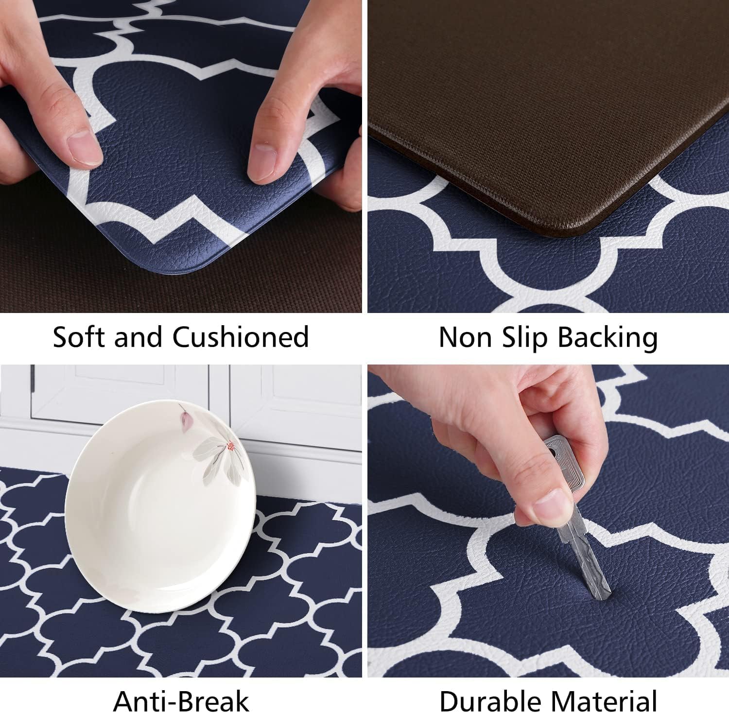 KMAT Kitchen Mat Set of 2,Cushioned Anti-Fatigue Kitchen Mats for Floor