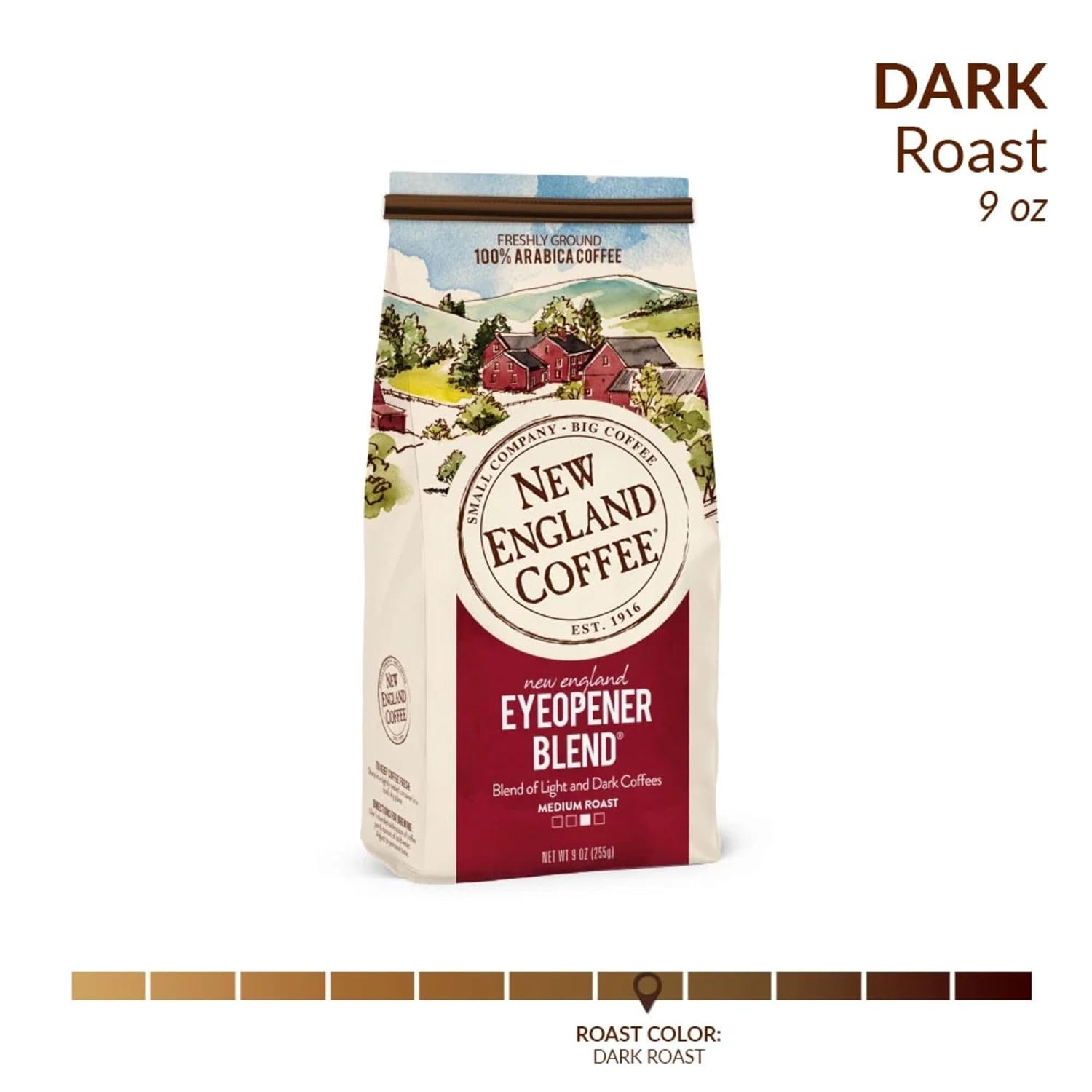 New England Coffee French Roast Dark Roast Ground Coffee, 10oz Bag (Pack of 1)