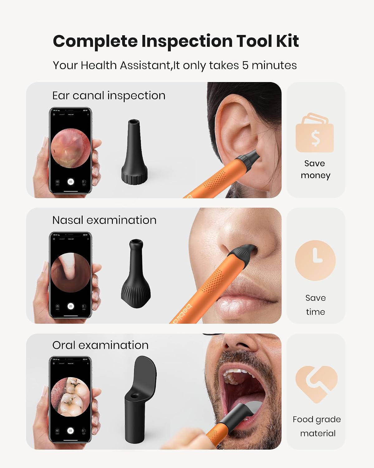 BEBIRD R1 Ear Wax Removal Tool:Ear Cleaner with HD Ear Camera FSA&HSA