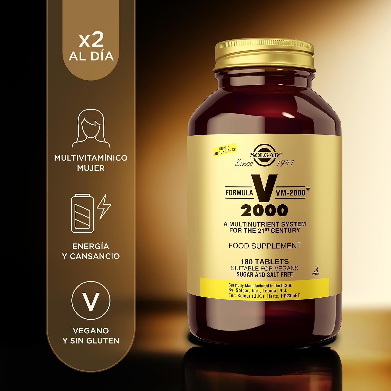 Solgar Formula VM-2000 (Multinutrient System), 180 Tablets - Contains Zinc | Premium Quality Multiple - Supports A Healthy Immune System - Vegan