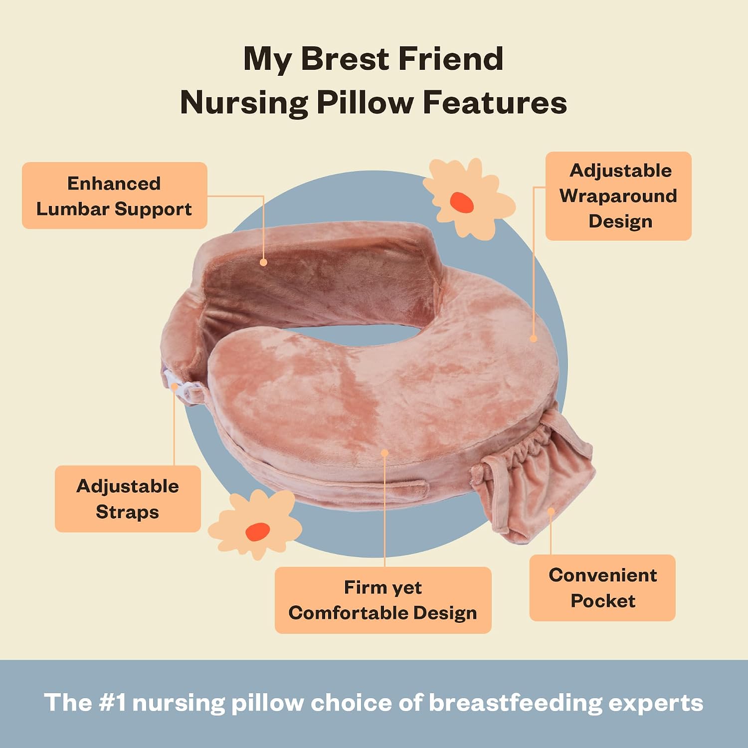 My Brest Friend Super Deluxe Nursing Pillow - Platinum