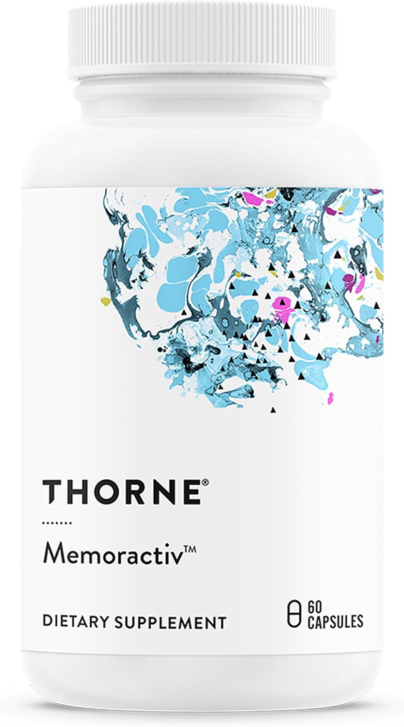 THORNE - Memoractiv - Nootropic Brain Supplement for Focus, Cognitive Function, Creativity & Concentration* - Ashwagandha, Caffeine