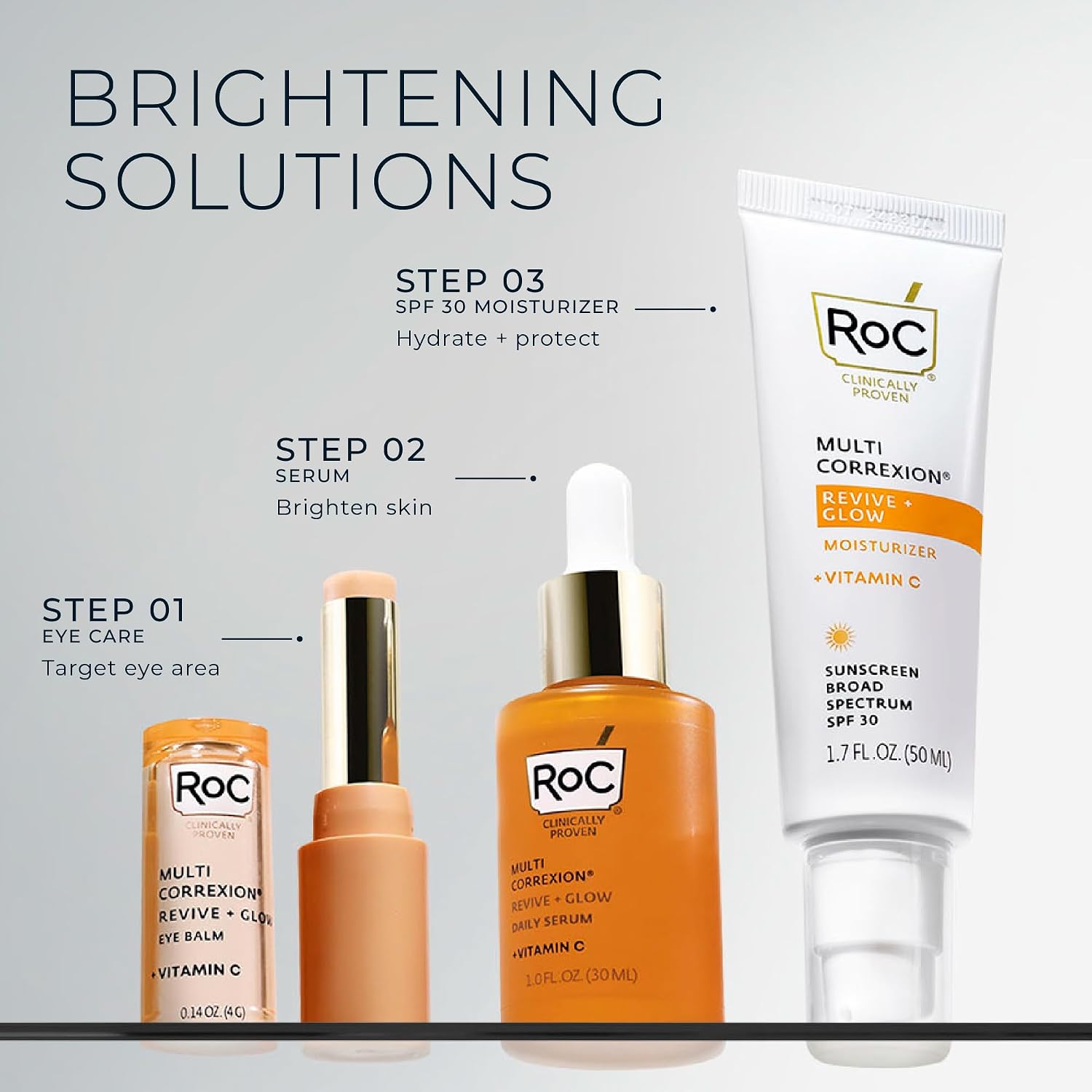 RoC Multi Correxion Revive + Glow 10% Vitamin C Face Moisturizer, 1.7 oz