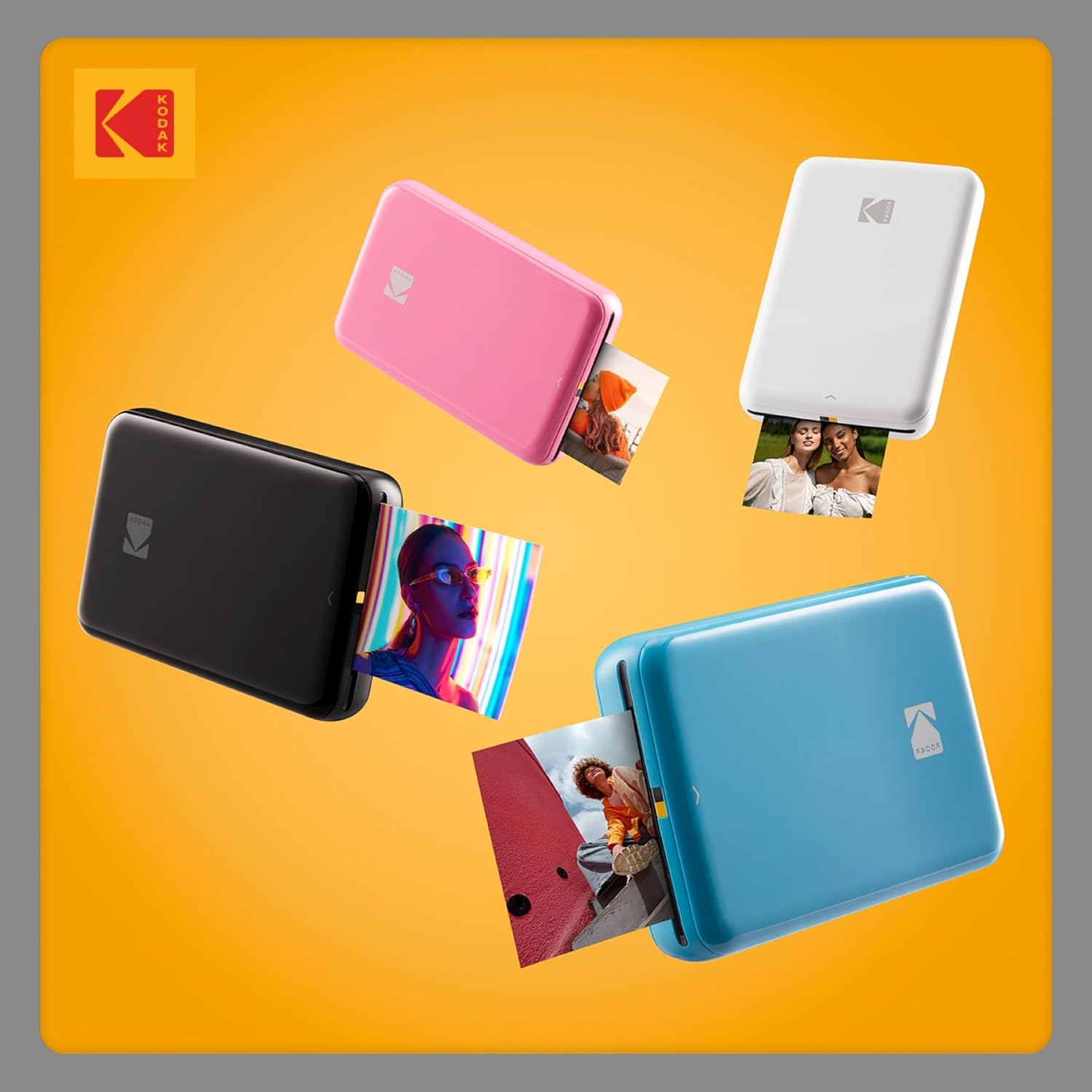 KODAK Step Instant Smartphone Photo Printer, Portable Mini Color Wireless Mobile Printer, Zink 2x3” (5.1x7.5 cm) Sticky-Back Photos