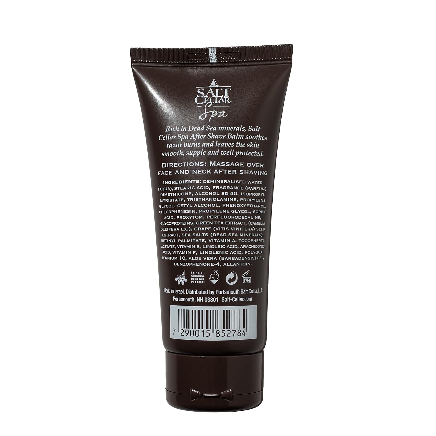 Salt Cellar Dead Sea Aftershave Balm – All-Natural Men’s After Shave with Botanical Extracts. Soothes Razor Burn, Hydrates Skin, and Absorbs Fast. Paraben-free. (Pack of 1, Dead Sea Minerals)