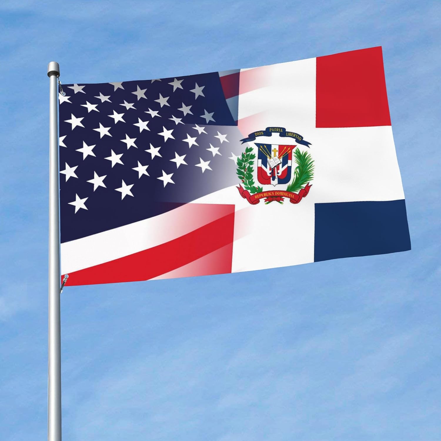 Nicaragua Nicaraguan And American Flag America USA 3x5 Ft Patriotic Banner Outdoor Indoor Decoration National Flags for Garden Car Yard Outside Decor