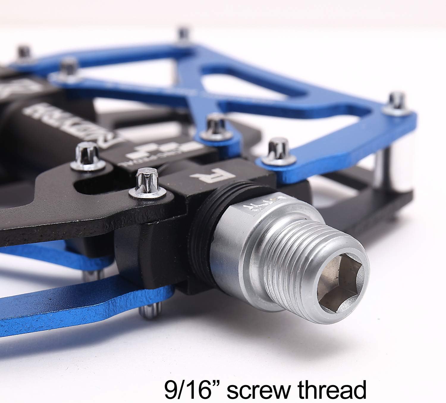 MZYRH Mountain Bike Pedals, Ultra Strong Colorful CNC Machined 9/16" Cycling Sealed 3 Bearing Pedals