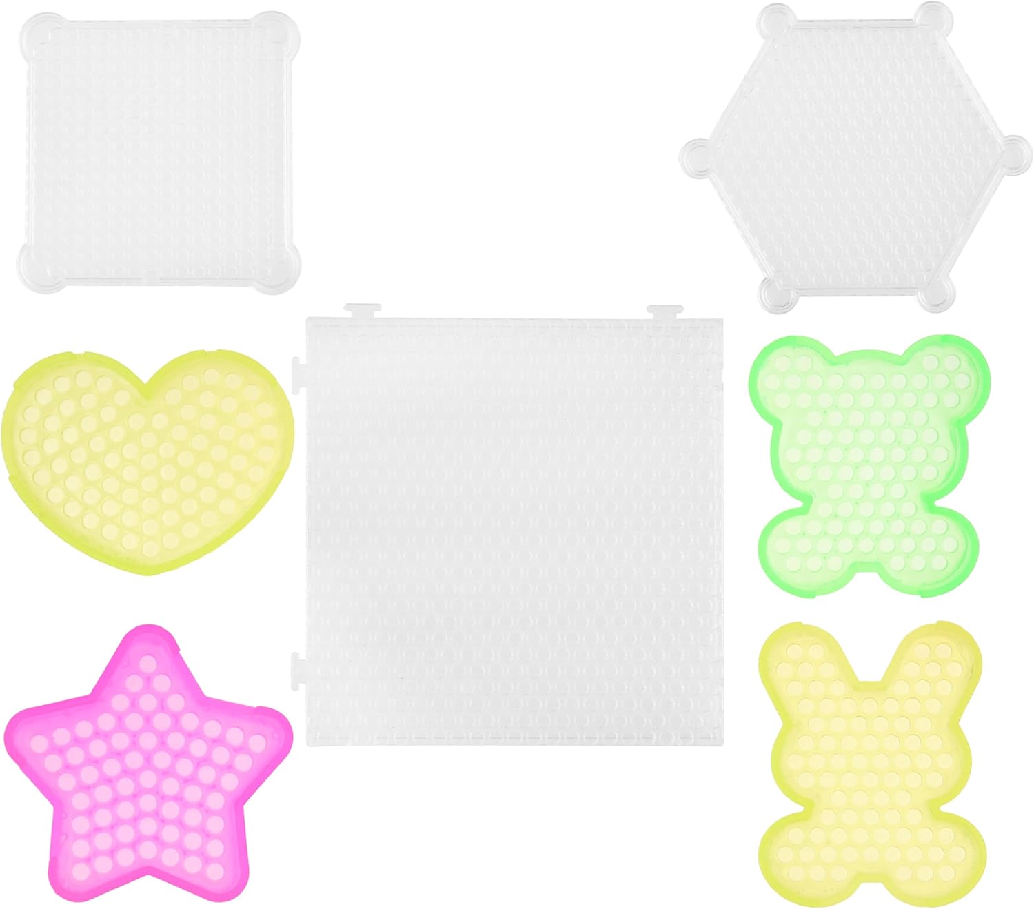 Kare & Kind Water Sticky Beads Pegboards - 7 pcs - Different Shapes and Colors - Kids, DIY, Arts, Craft, Indoor, Outdoor Activities