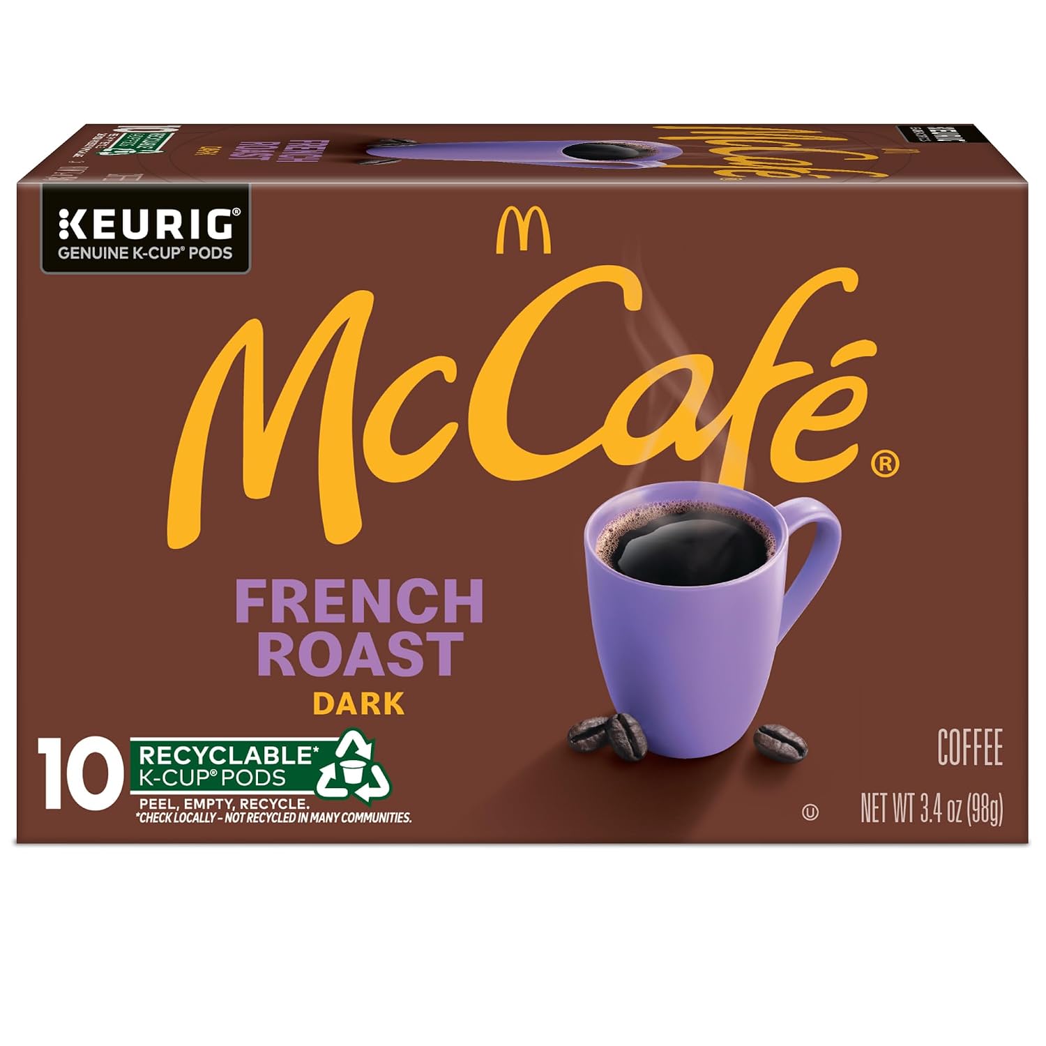 McCafe French Roast, Single Serve Coffee Keurig K-Cup Pods, Dark Roast, 96 Count (4 Packs of 24)