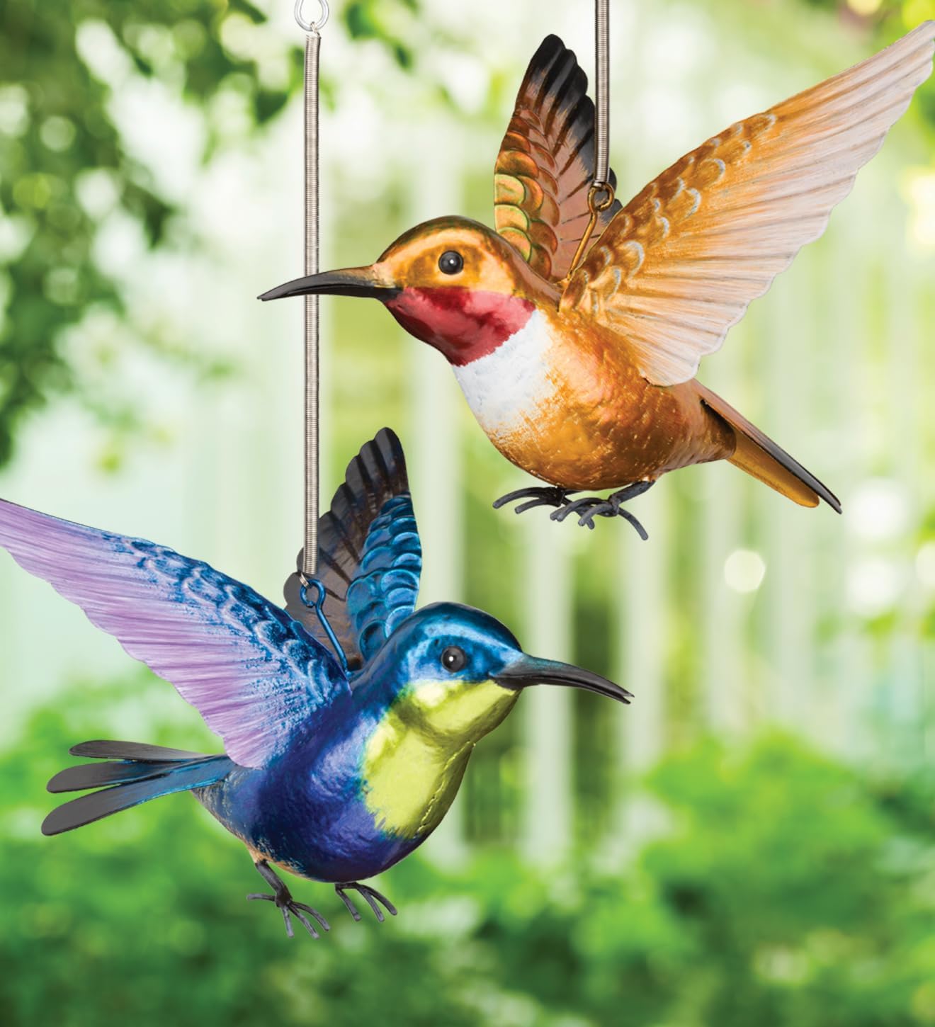 Regal Art & Gift Bird Bouncie, Hand-Painted Metal Spring Garden Decor