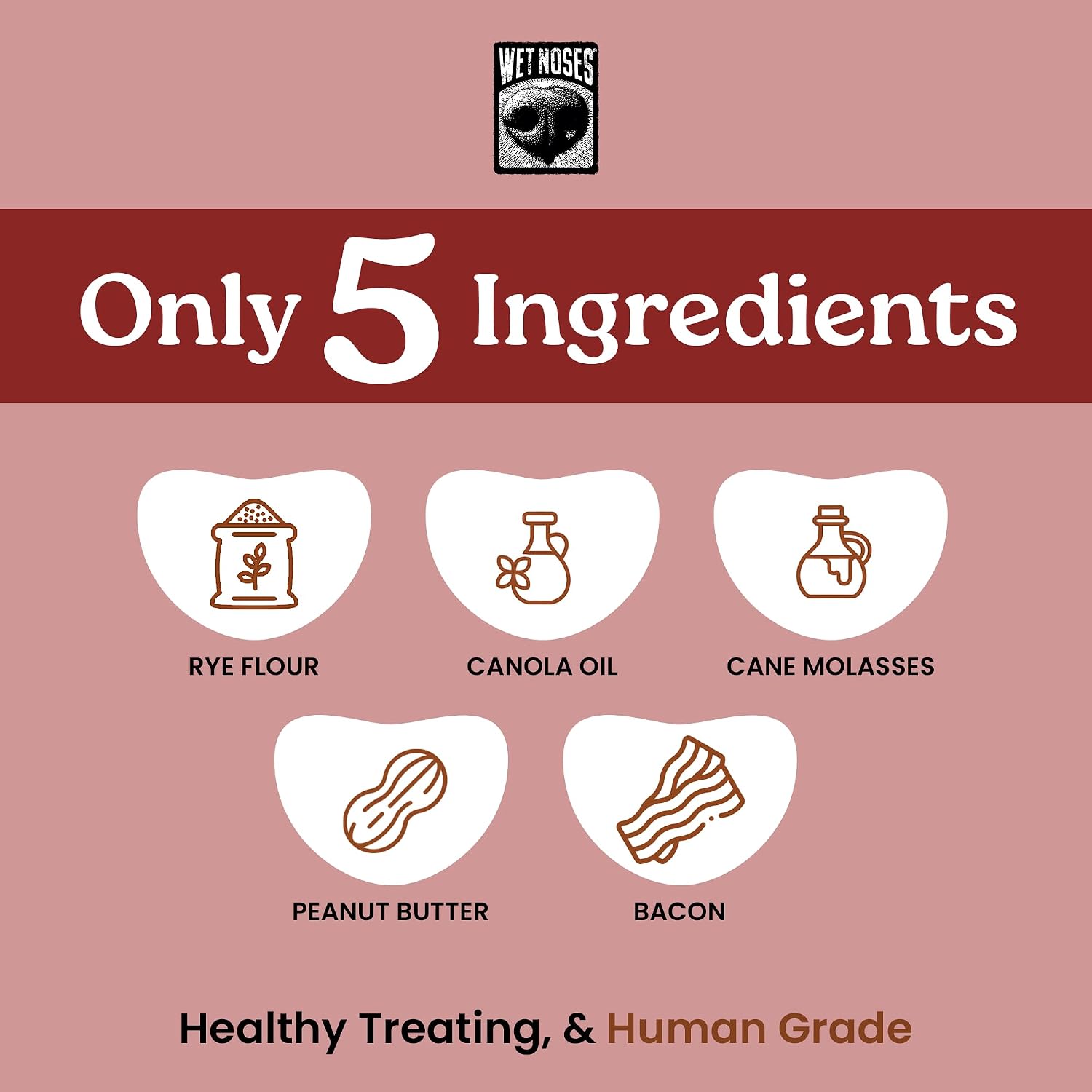 Wet Noses Organic Crunchy Dog Treats – All-Natural, Human-Grade, Non-GMO, Healthy Training & Delicious Snacks for Dogs