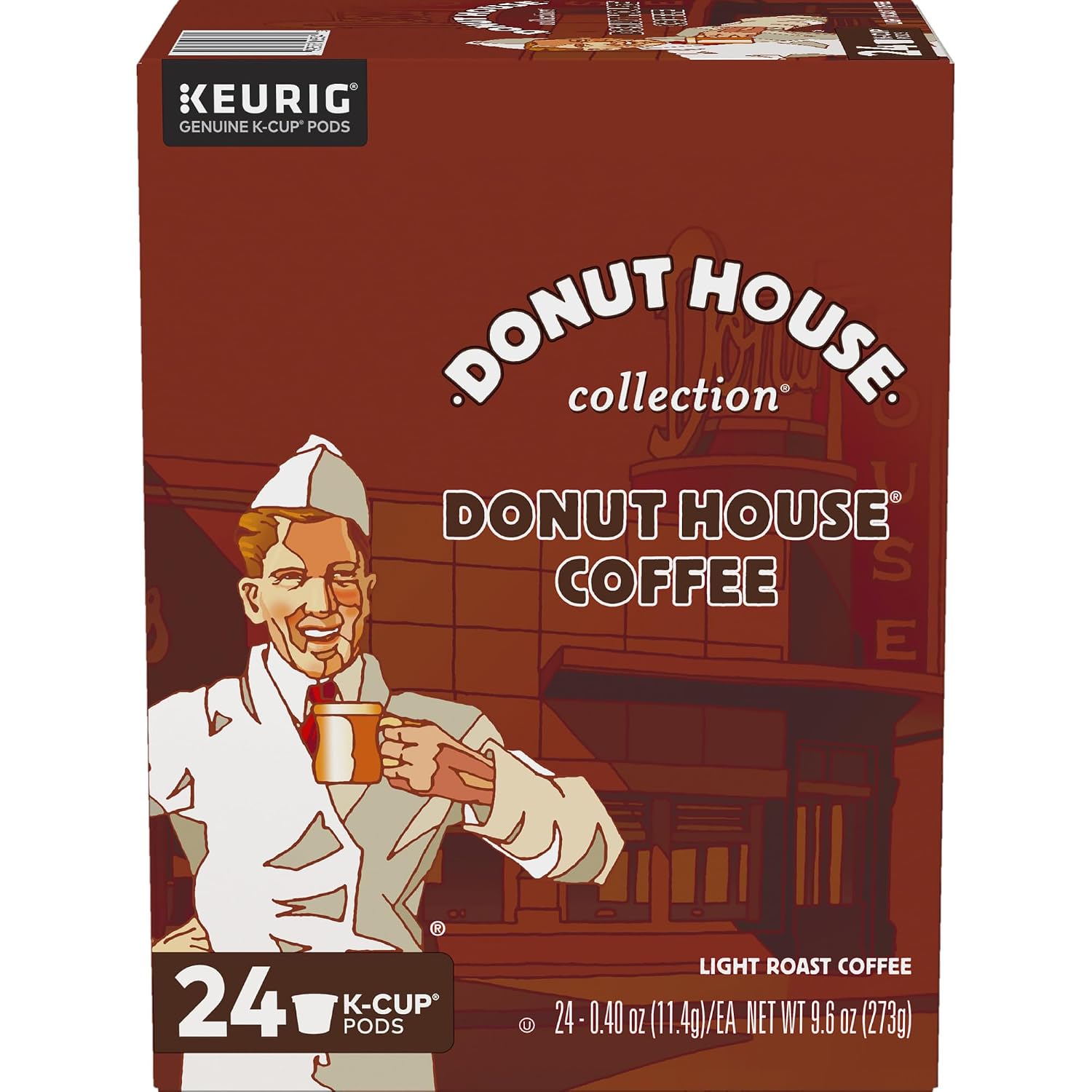 Donut House Collection Donut House Coffee Keurig Single-Serve K-Cup Pods, Light Roast Coffee, 96 Count