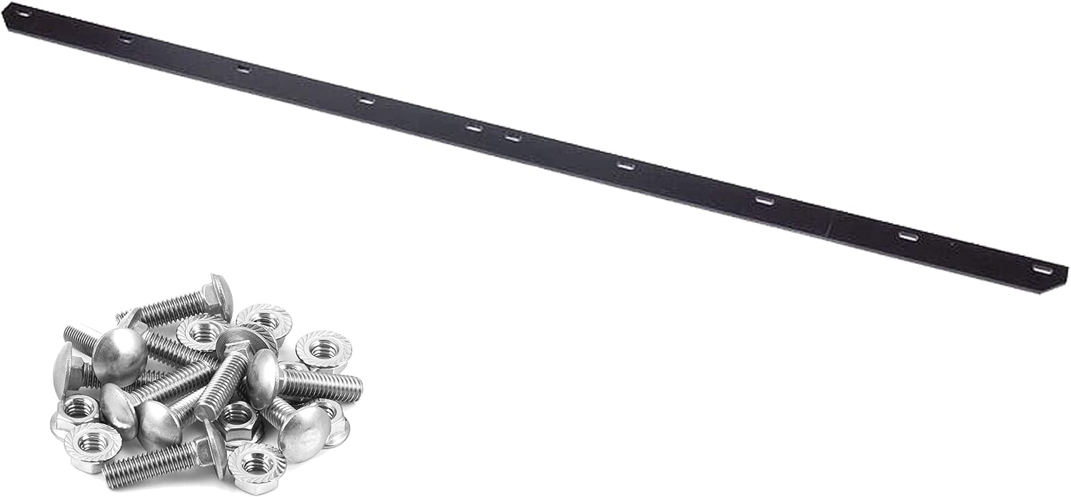 USA Made Heavy Duty 54" Snow Plow Blade Edge with Mounting Equipment | Wear Bar Cutting Edge Replacement | 4-6x Longer Life Than Factory Blade