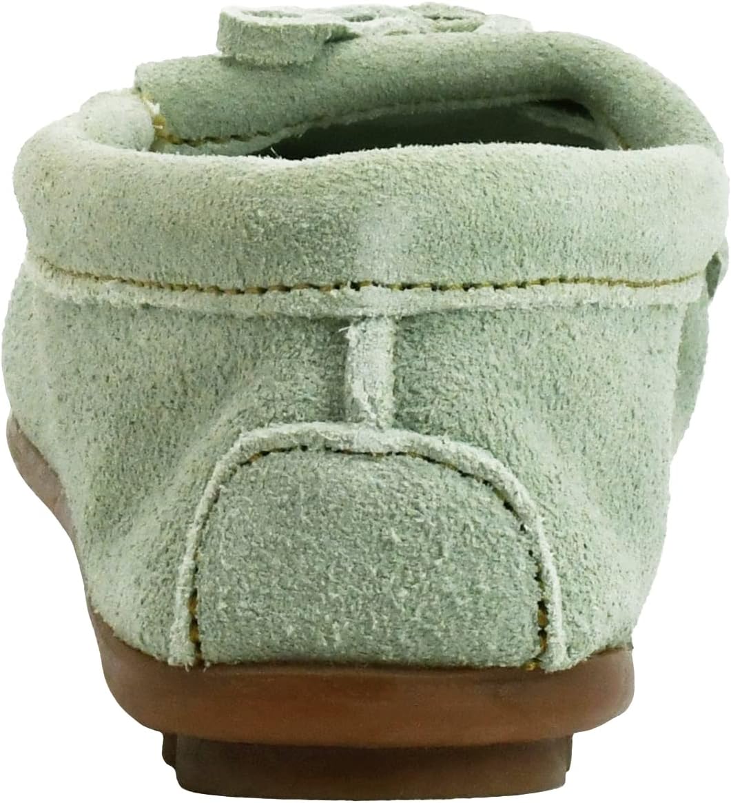 Minnetonka Women's Kilty Suede Hardsole Moccasin