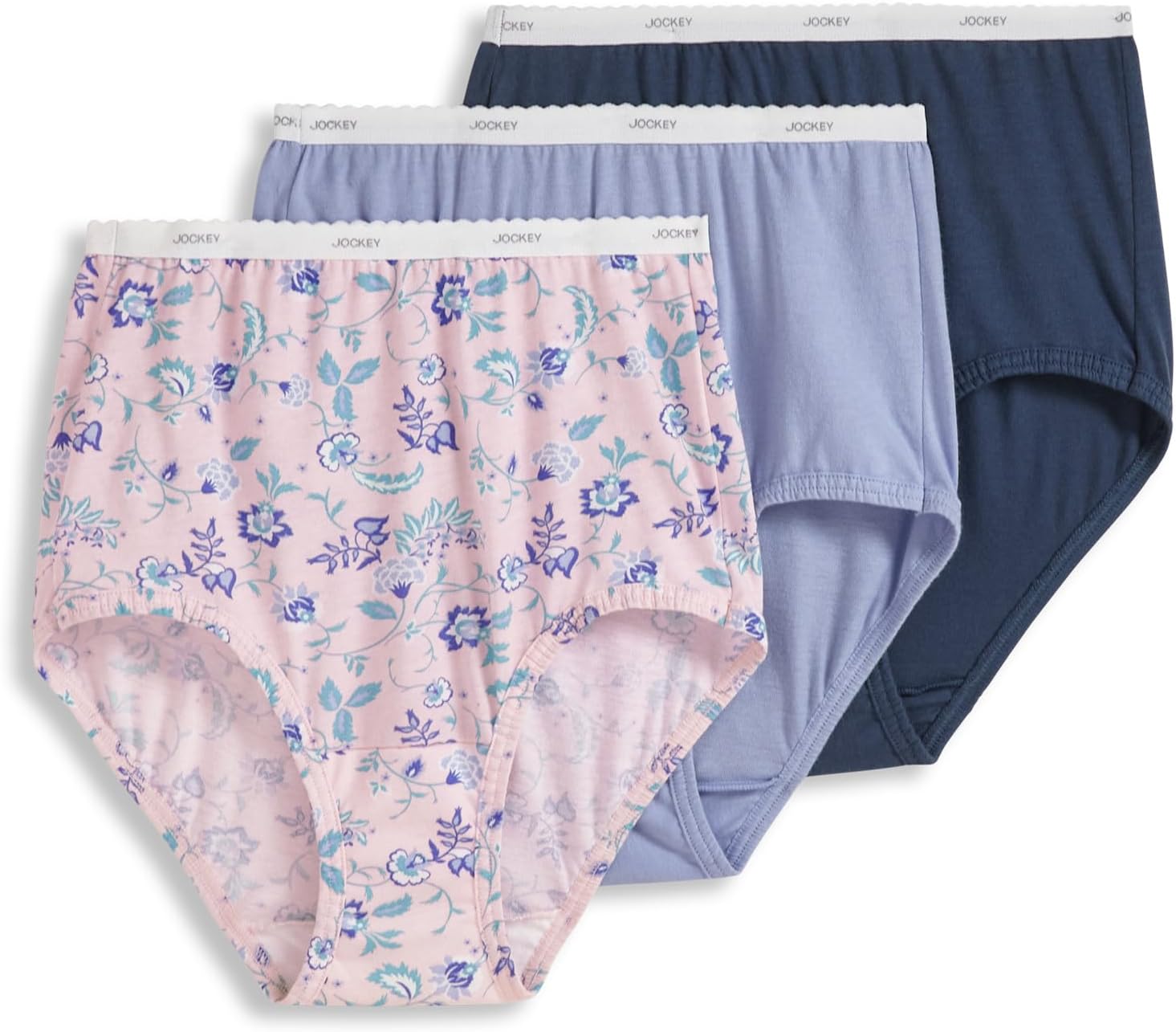 Jockey Women's Underwear 100% Cotton Classic Brief - 3 Pack