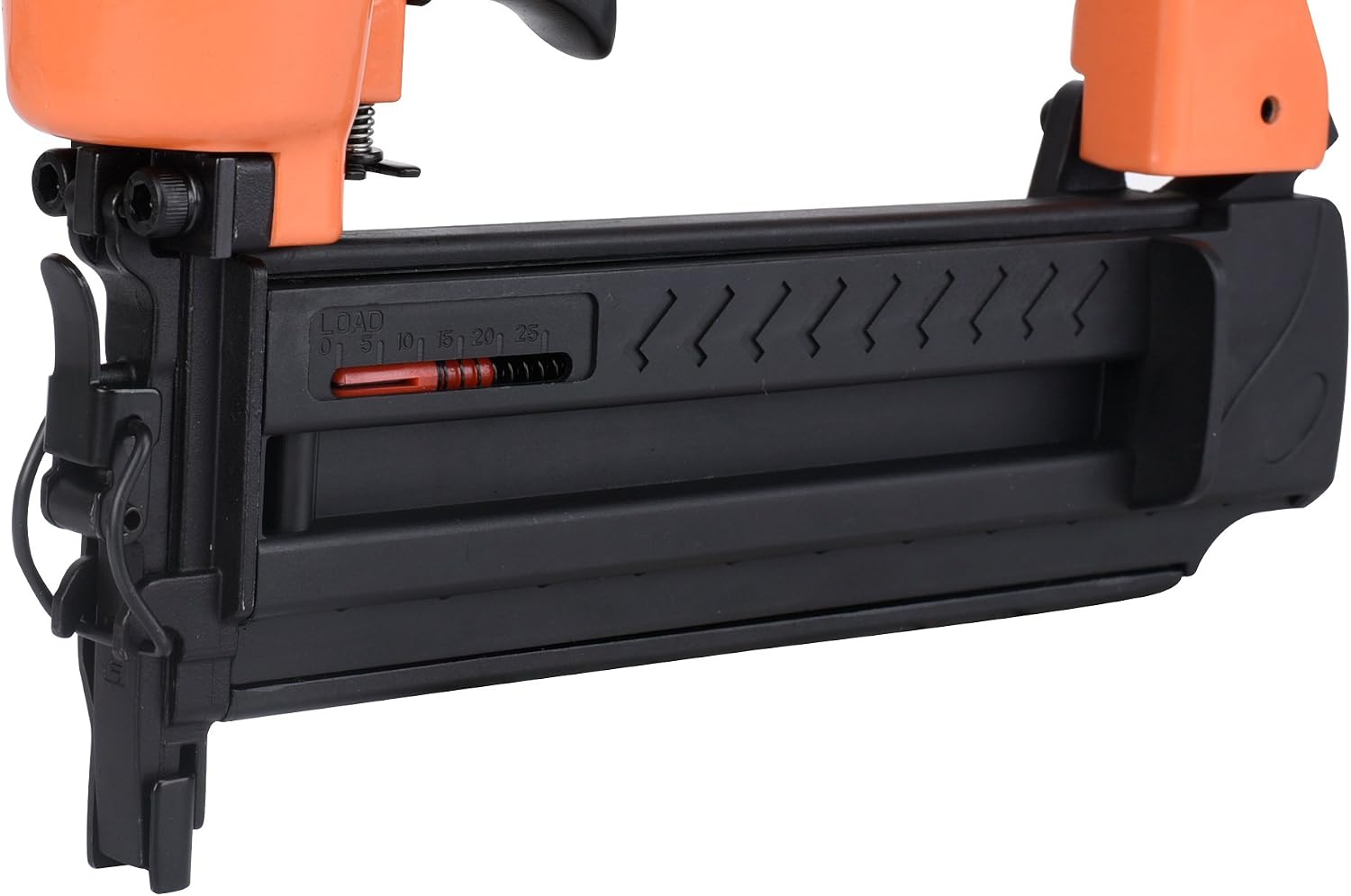 F50Q 18 Gauge Pneumatic Brad Nailer 3/8” to 2” for Cabinet, Trim, Baseboard, Chair Rail, and Finish Work (Needs An Air Compressor)