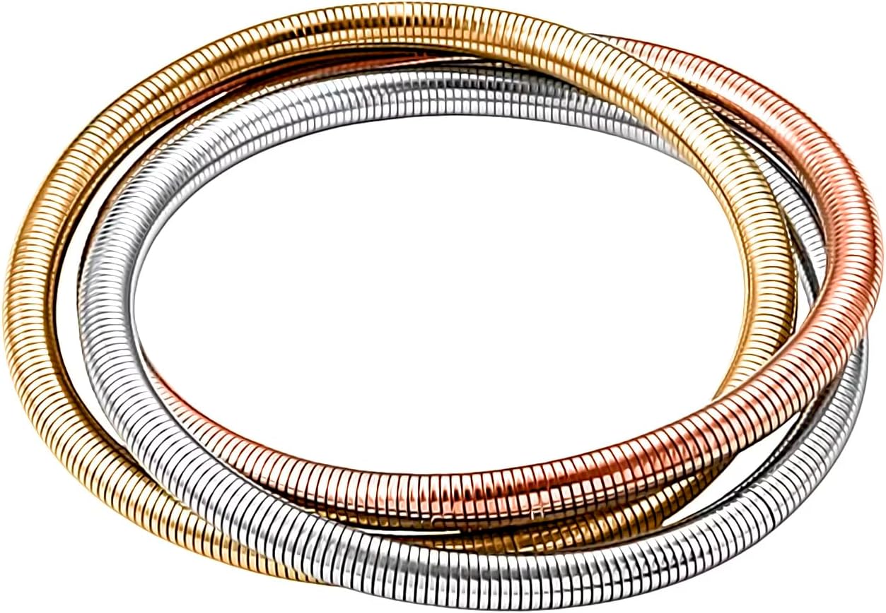 Shop LC Fancy Bracelet in ION Plated YRG and Stainless Steel 8.5-9.0In