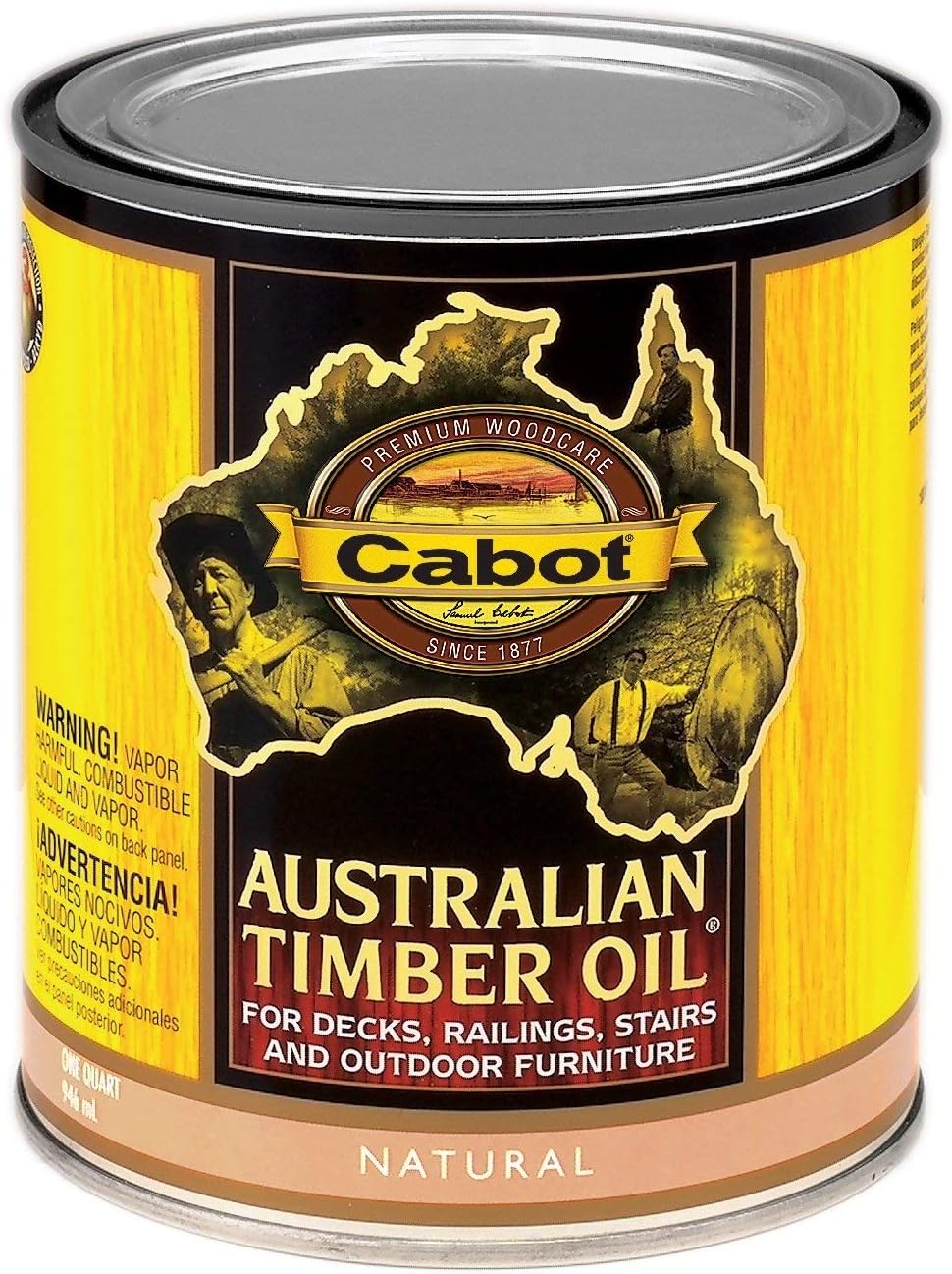 Cabot 3400 Australian Timber Oil Penetrating Formula, Natural, 1 Quart