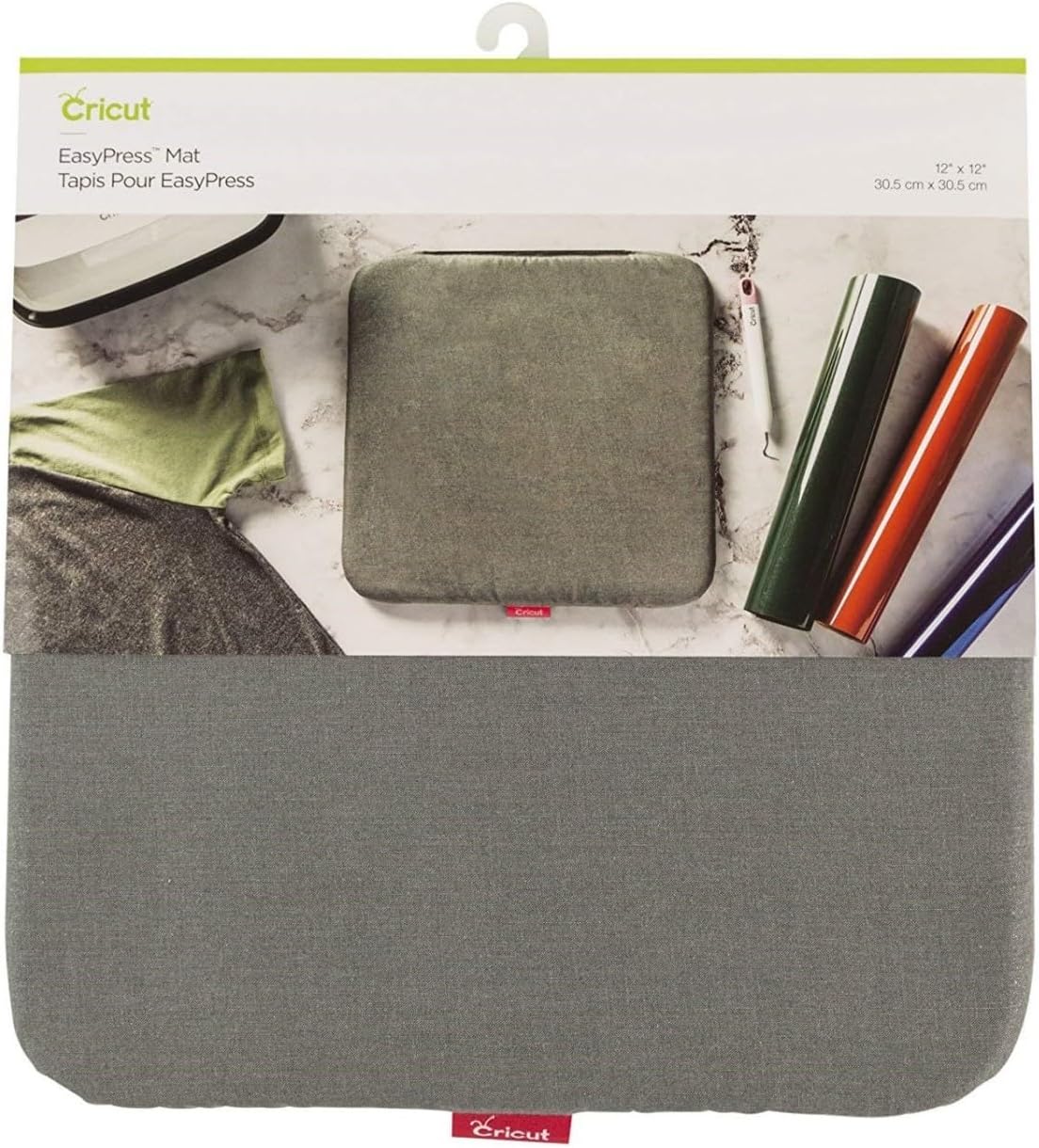 Cricut EasyPress Mat, Protective Heat-Resistant Mat for Heat Press Machines and HTV and Iron On Projects, [12" x 12"] (2004475)