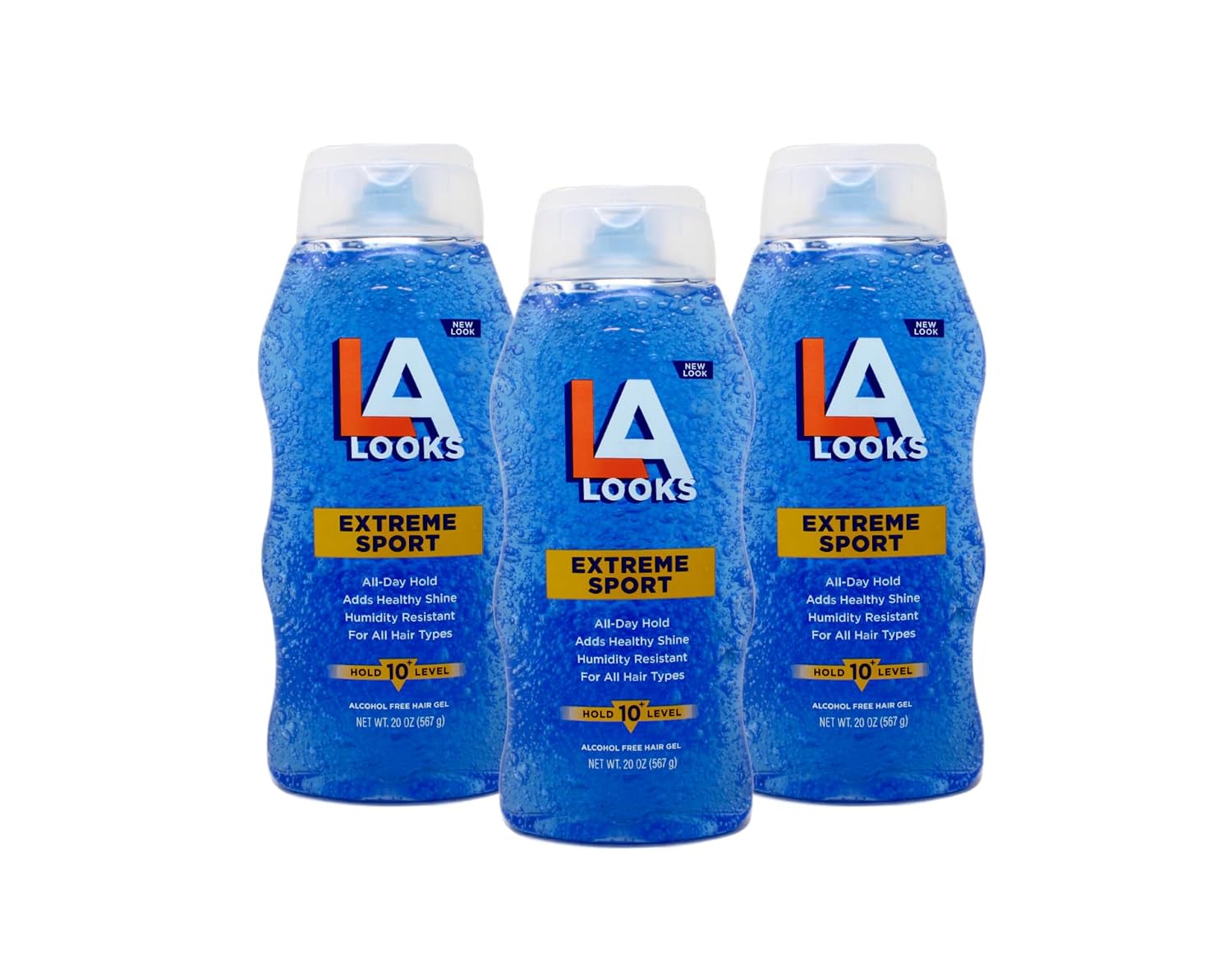 La Looks Gel #10 Extreme Sport Tri-Active Hold 20oz (Blue) (3 Pack) by LA Looks