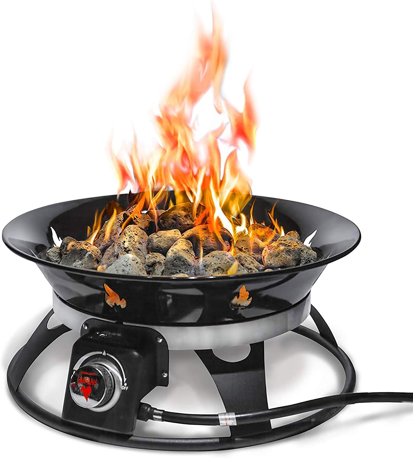 Outland Living Portable Propane Fire Pit, 21-inch, 58, 000 BTU with Fire Pit Cover & Carry Kit, Smokeless Gas Firebowl | Perfect for Camping, Patio